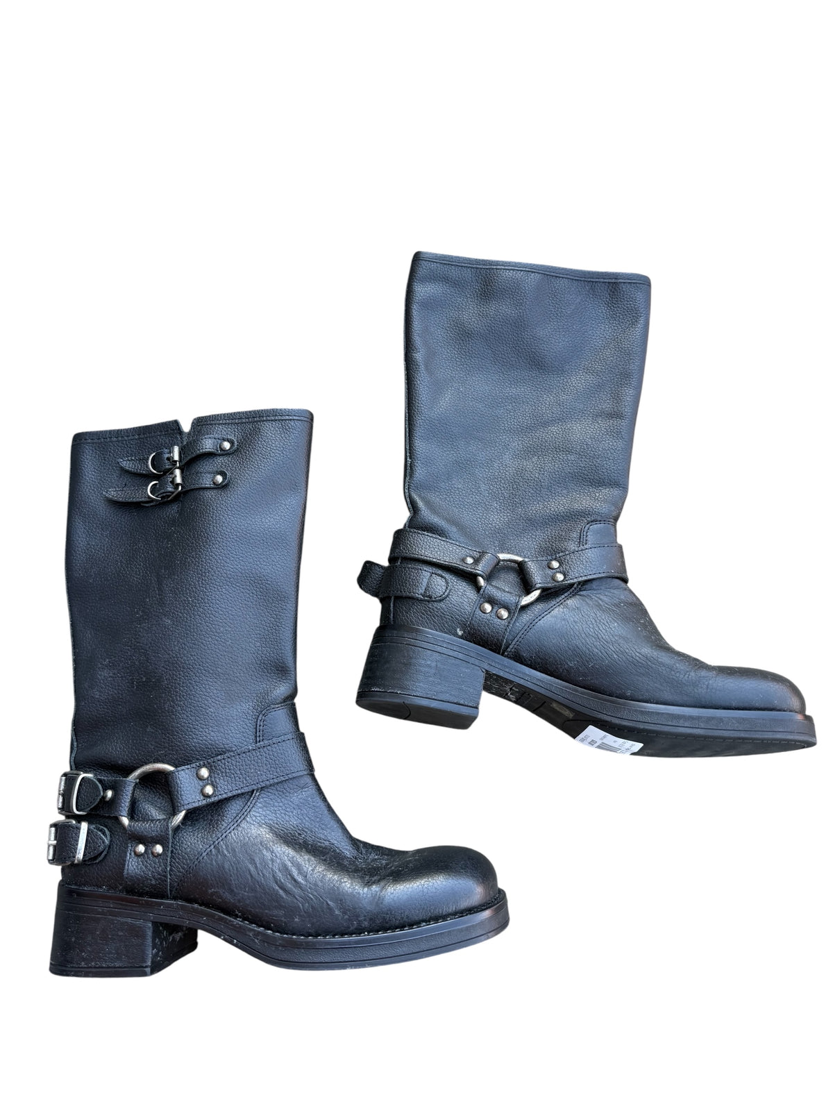 black steve madden buckle boots, 8.5 W