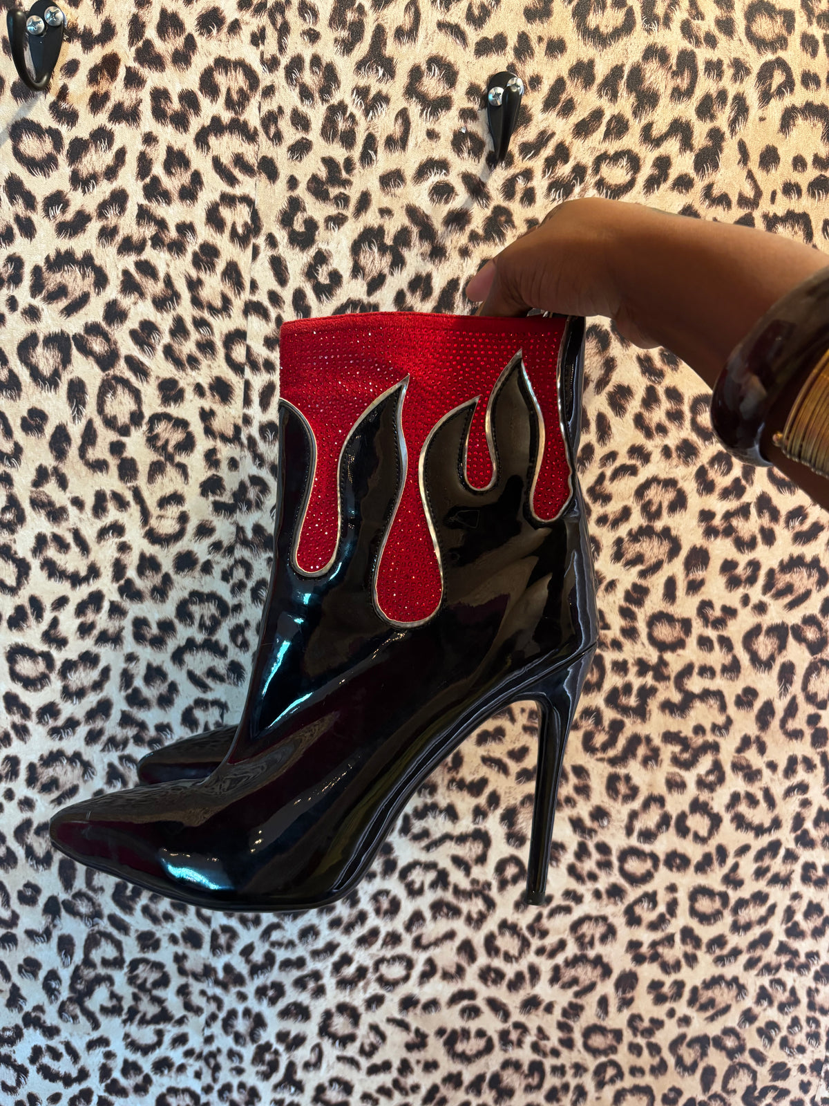 black red azalea wang bedazzled heels, 11