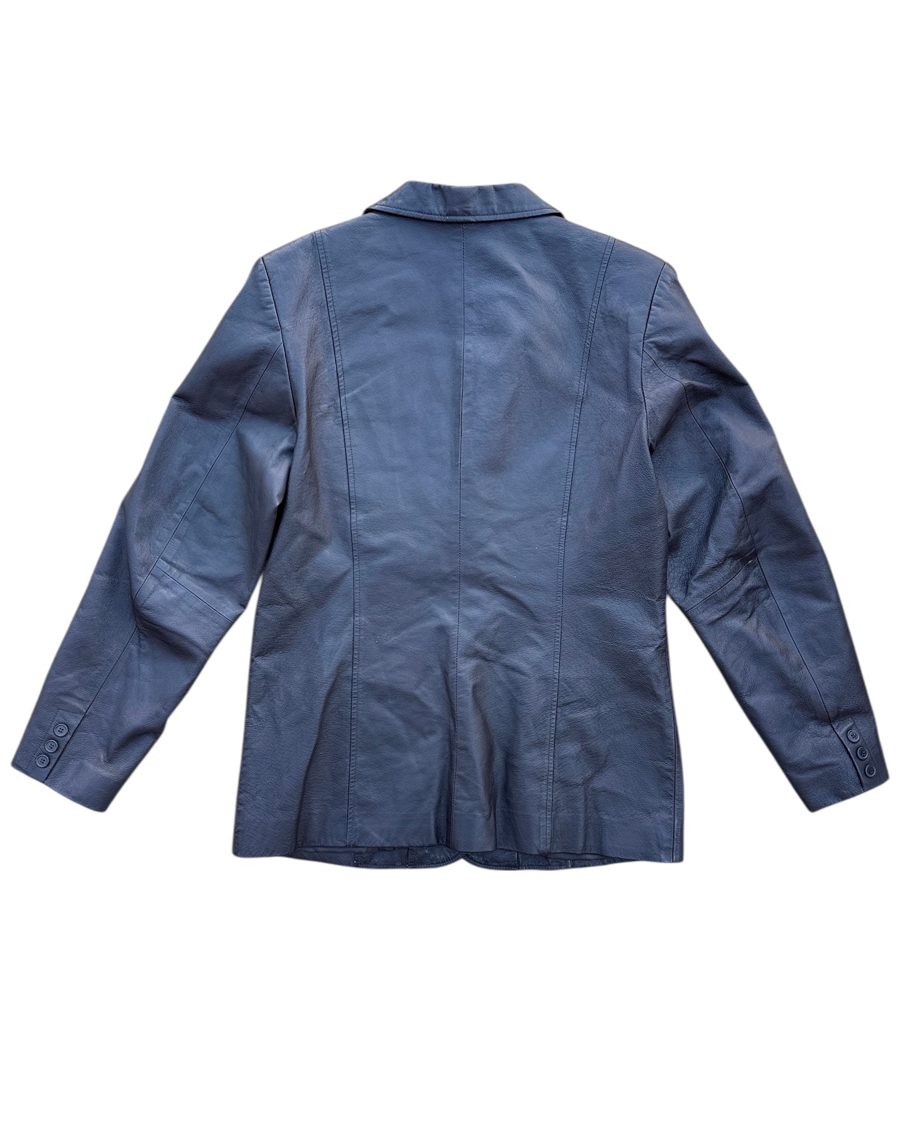 black john paul richard leather blazer, 10\