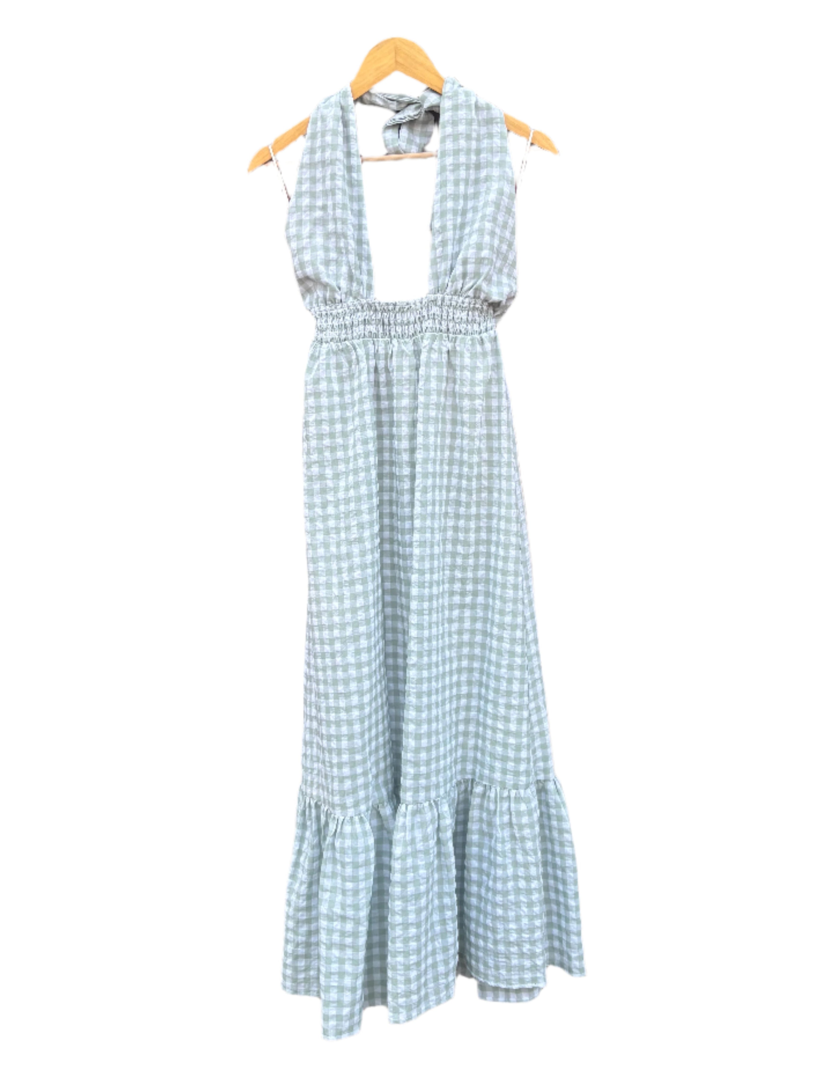 Green Mittoshop Nwt halter gingham, S