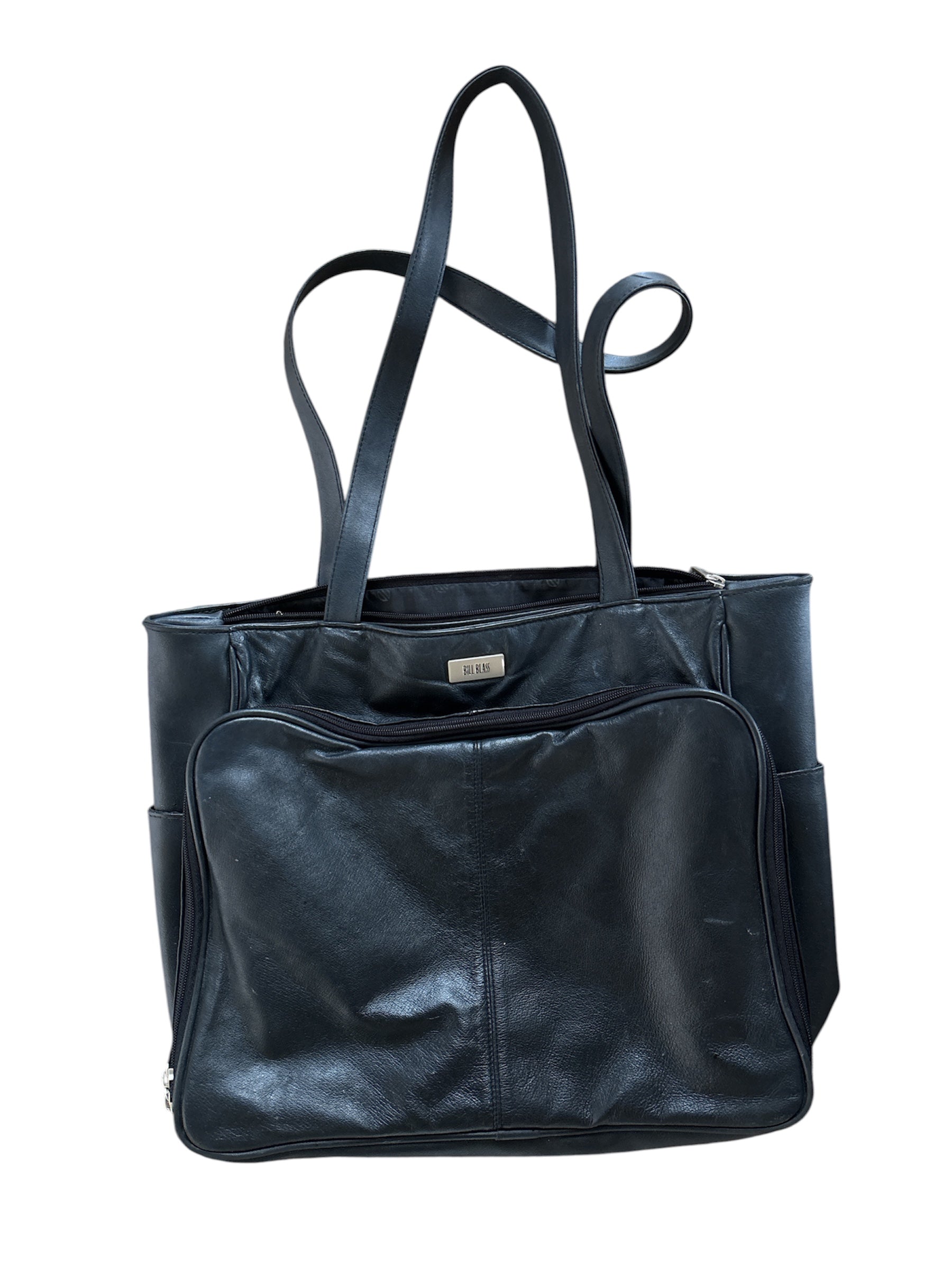black bill blass leather tote