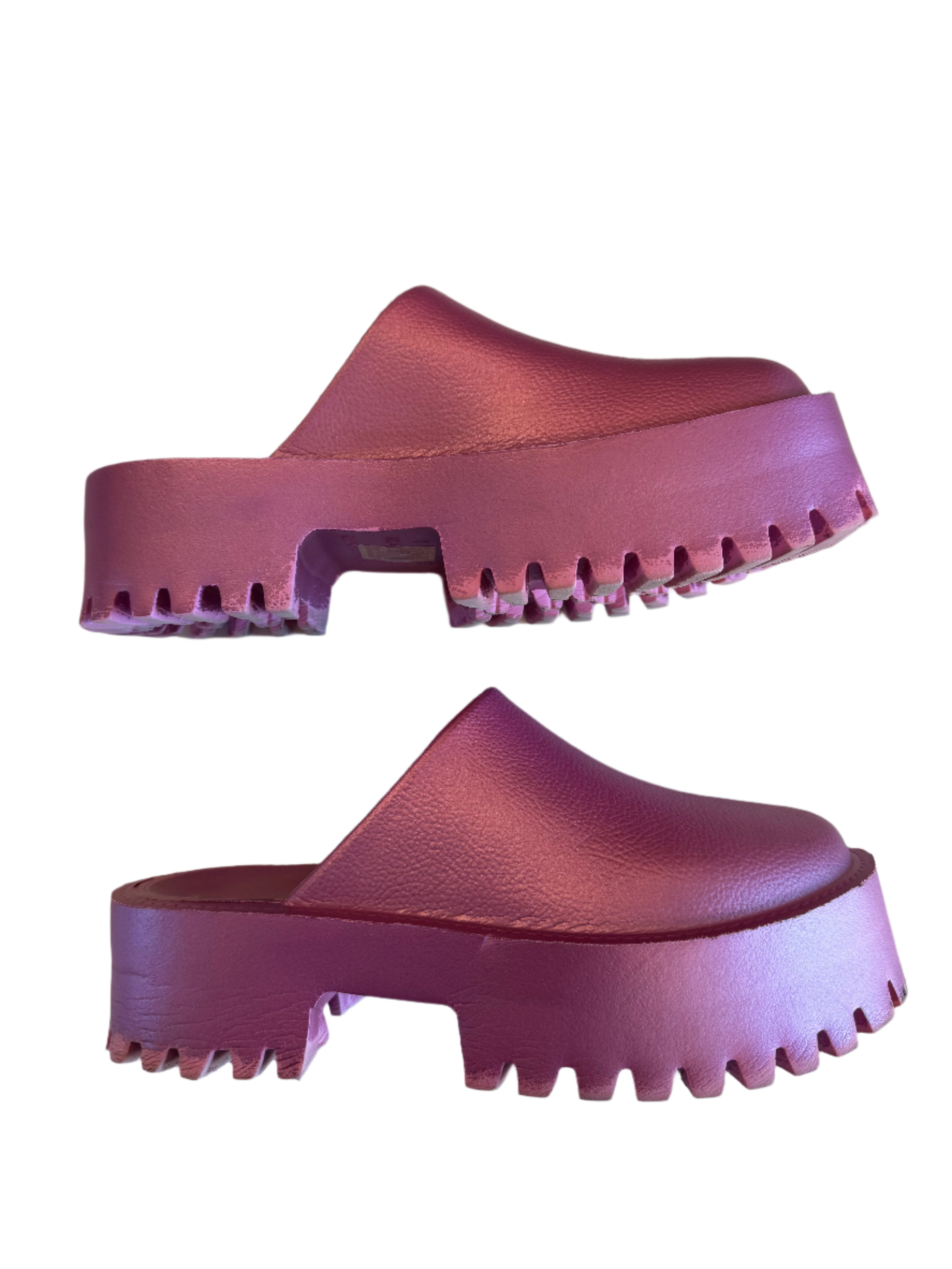 pink Jeffrey Campbell shiny platform loafers, 39 (8)