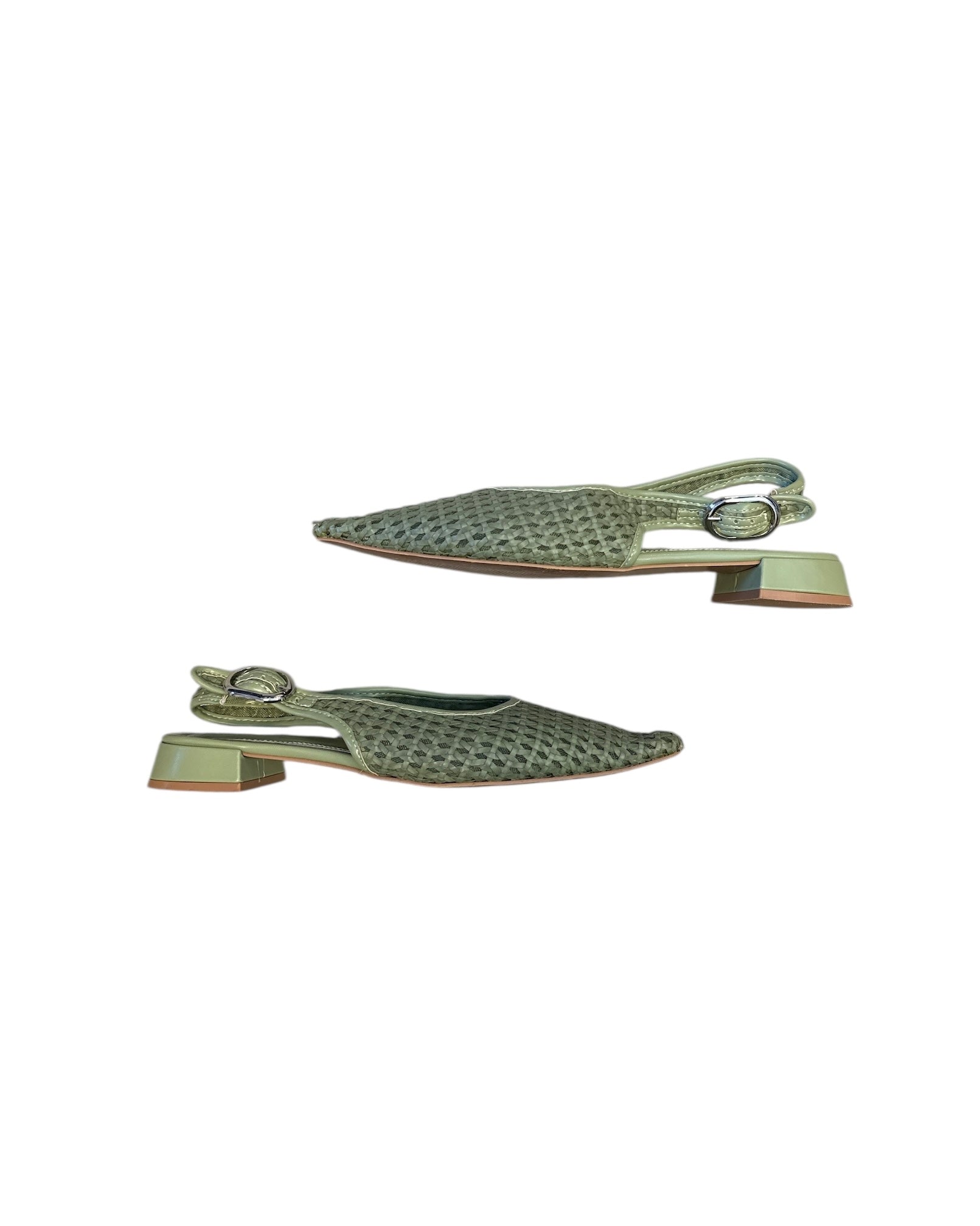 Green Asos design Mesh pointed slingback flats, 8