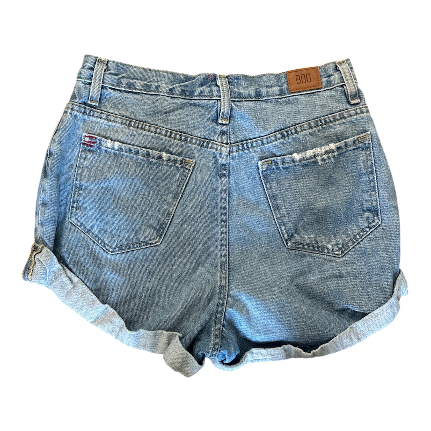 blue bdg cuffed high rise shors, 30