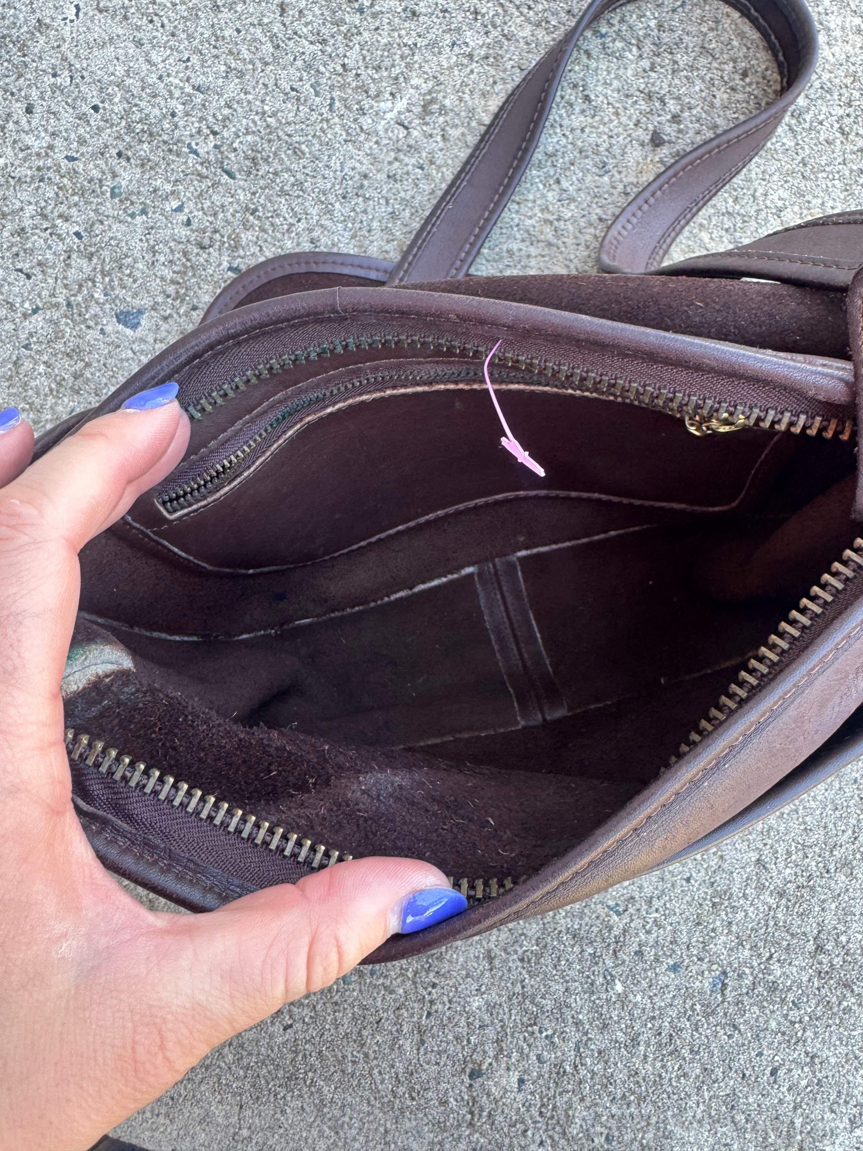 Brown Coach Vtg flap crossbody 9951