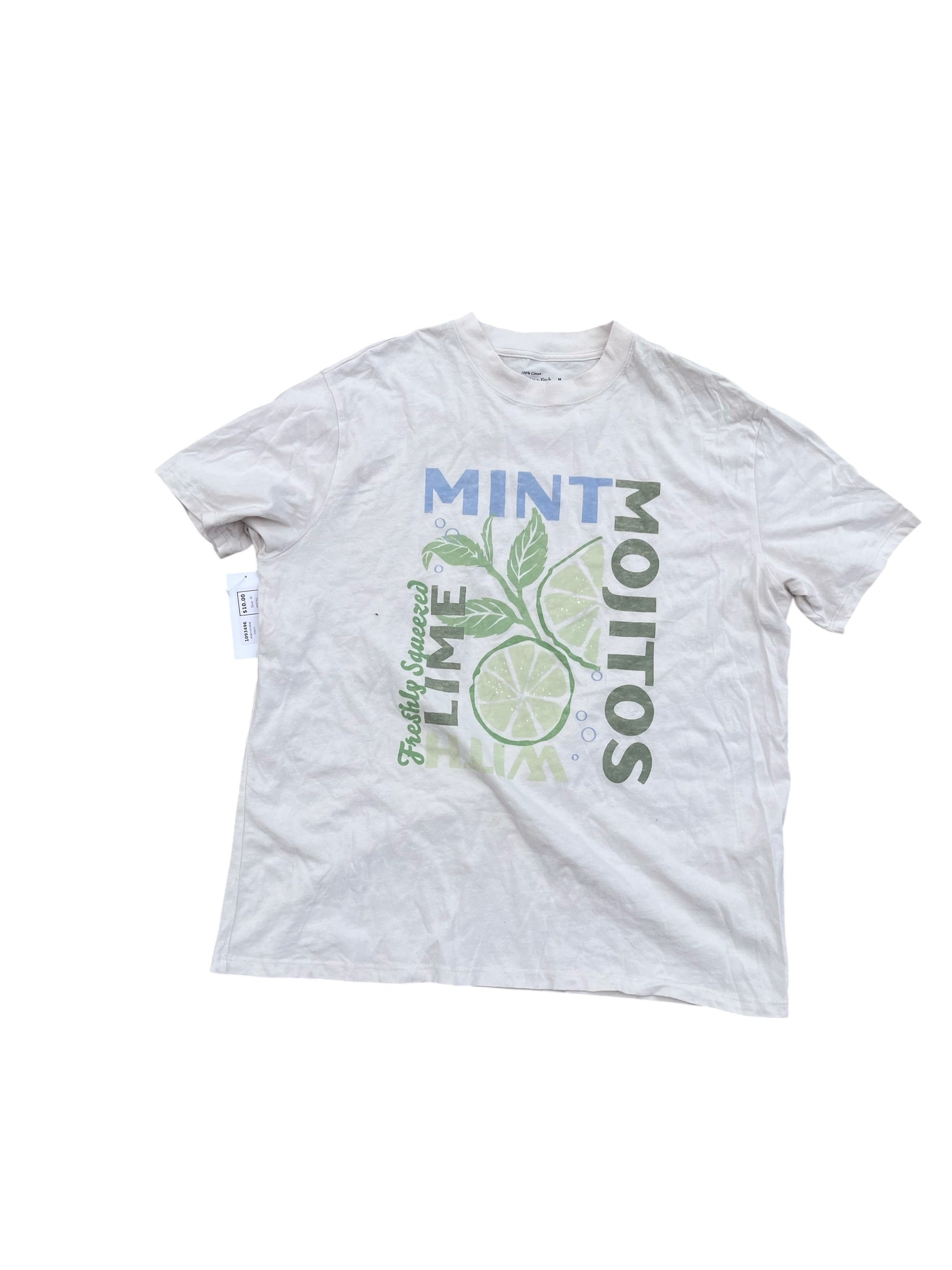Cream Abercrombie Mint mojito tee, M