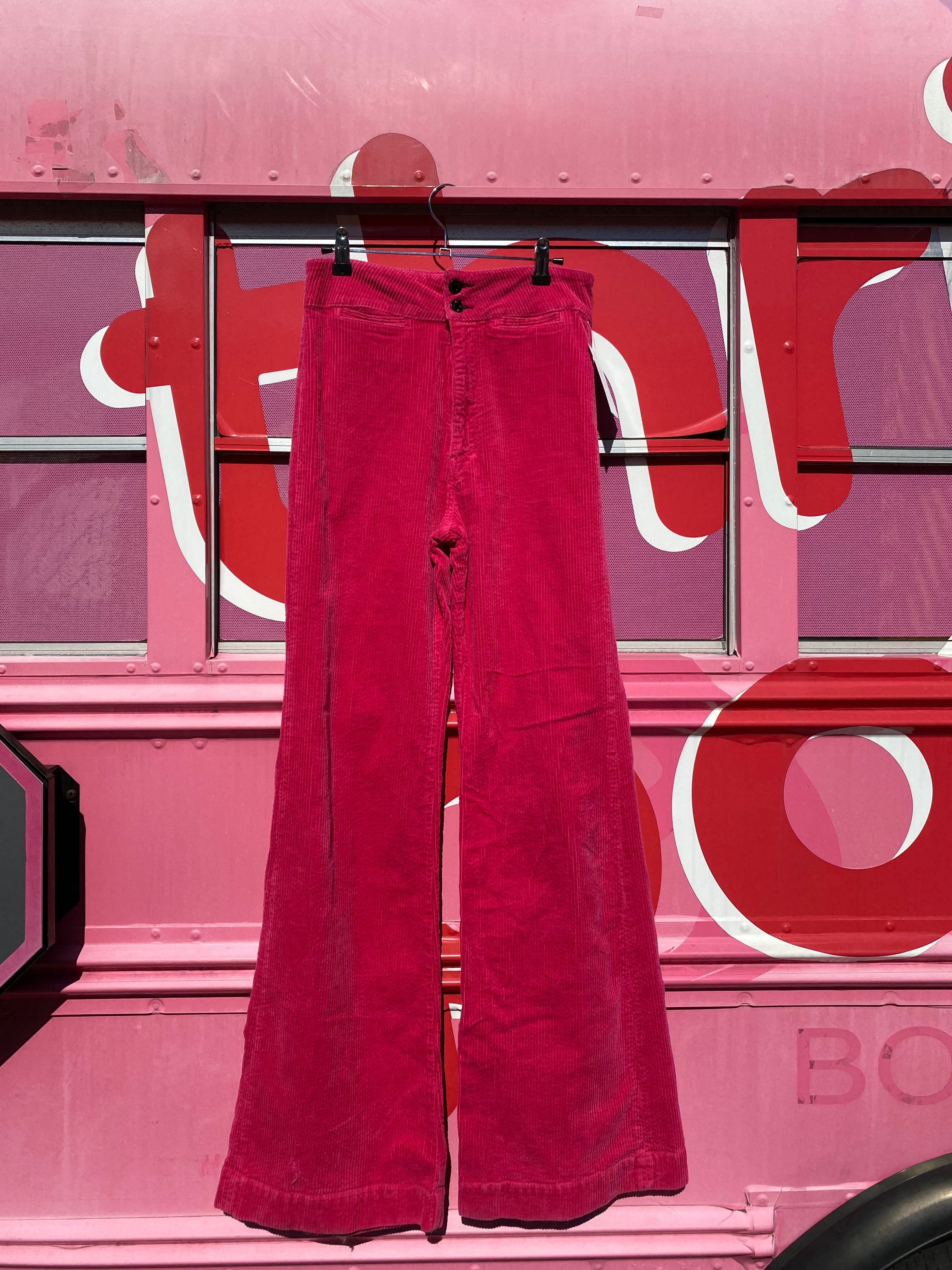 Pink askkny cord pants, 27