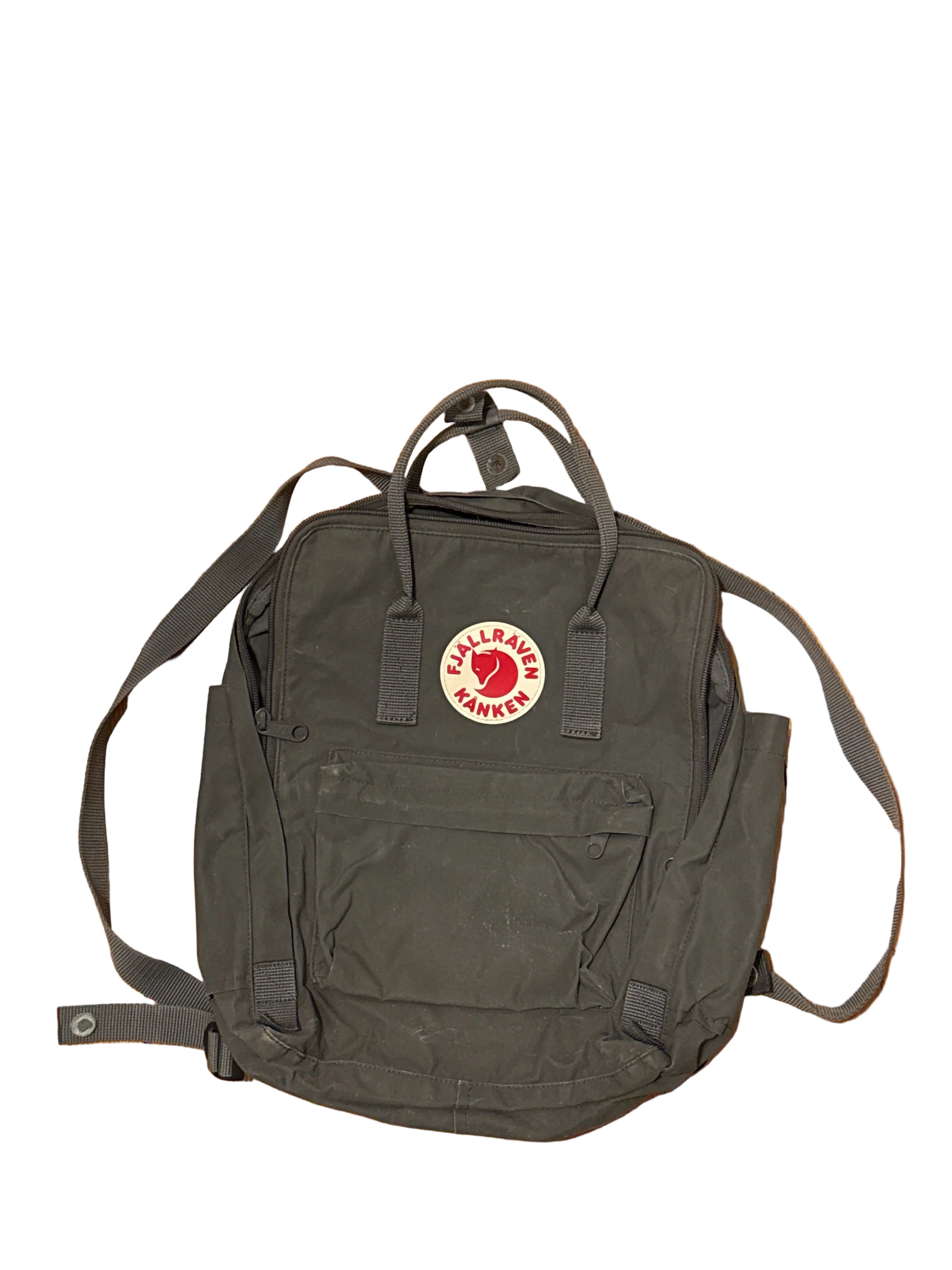 gray fjallraven branded backpack