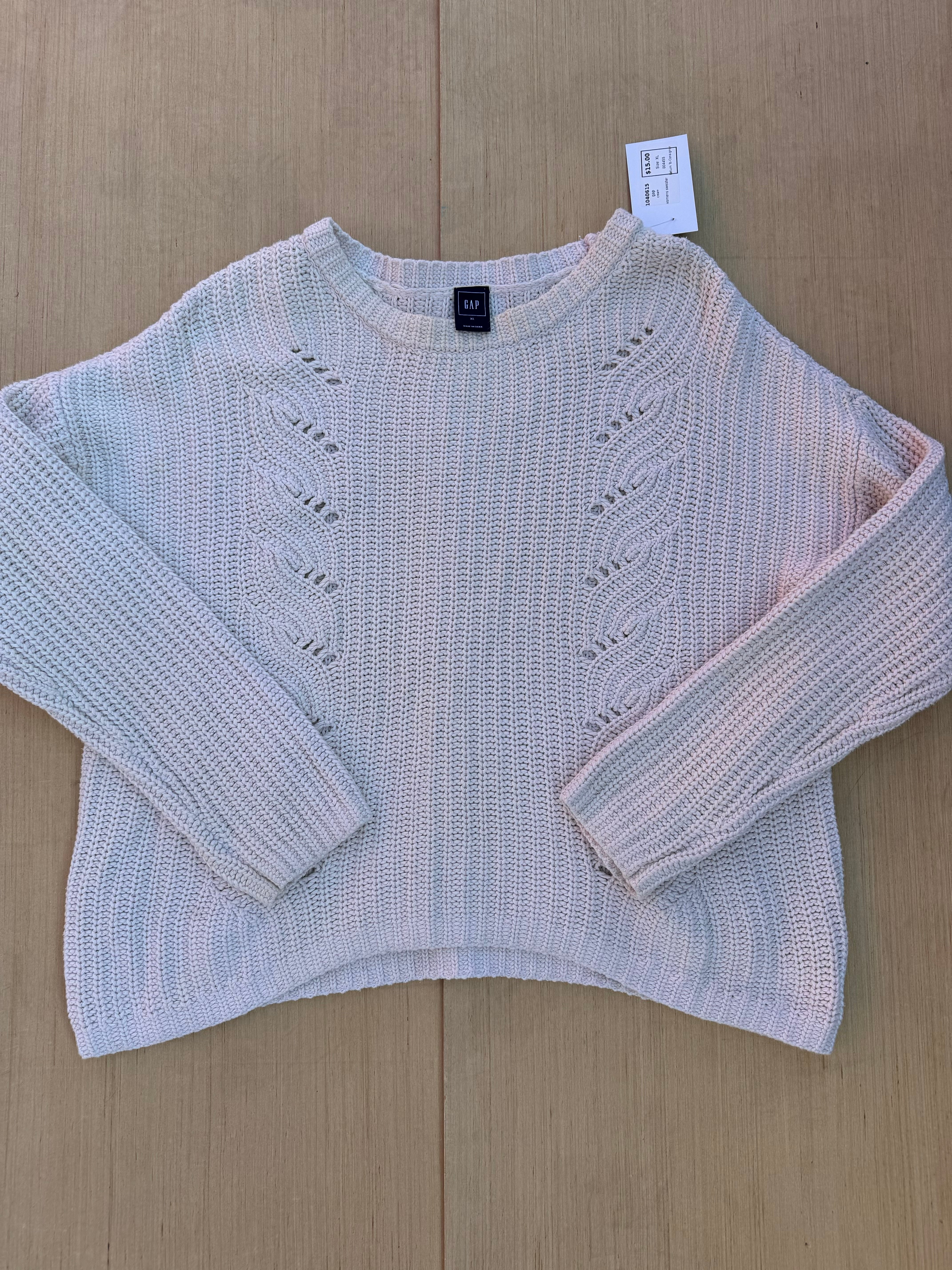 cream gap womens sweater, XL