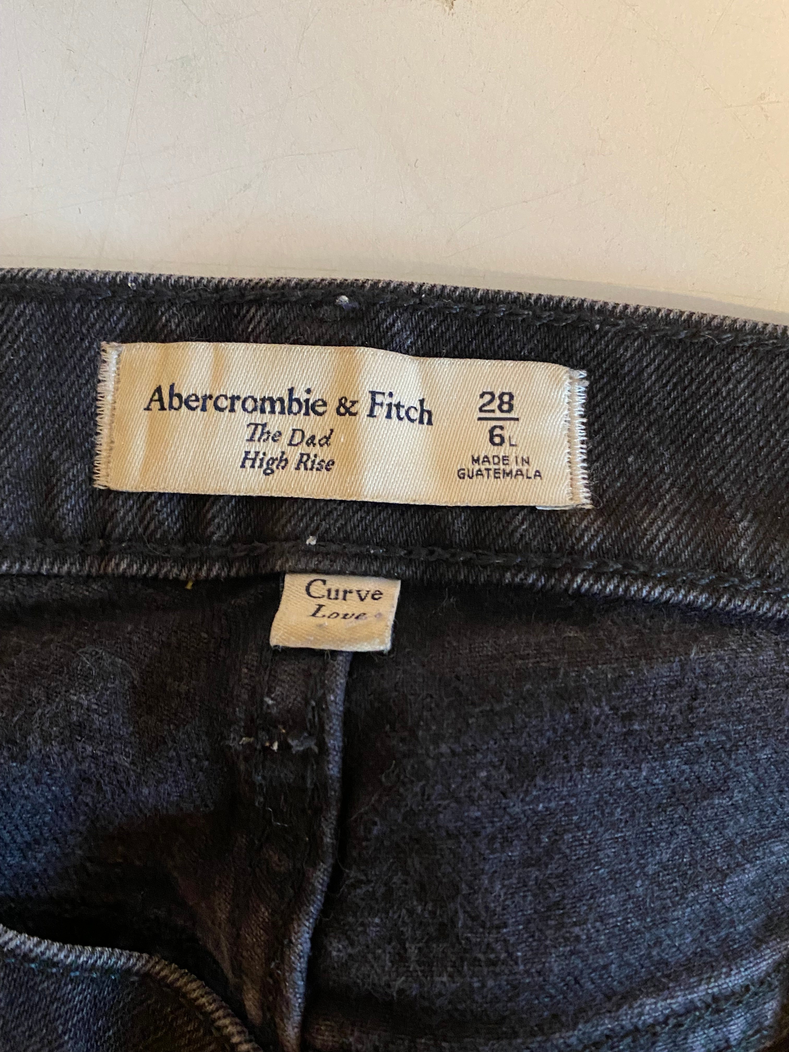 black abercrombie & fitch the dad high rise, 28