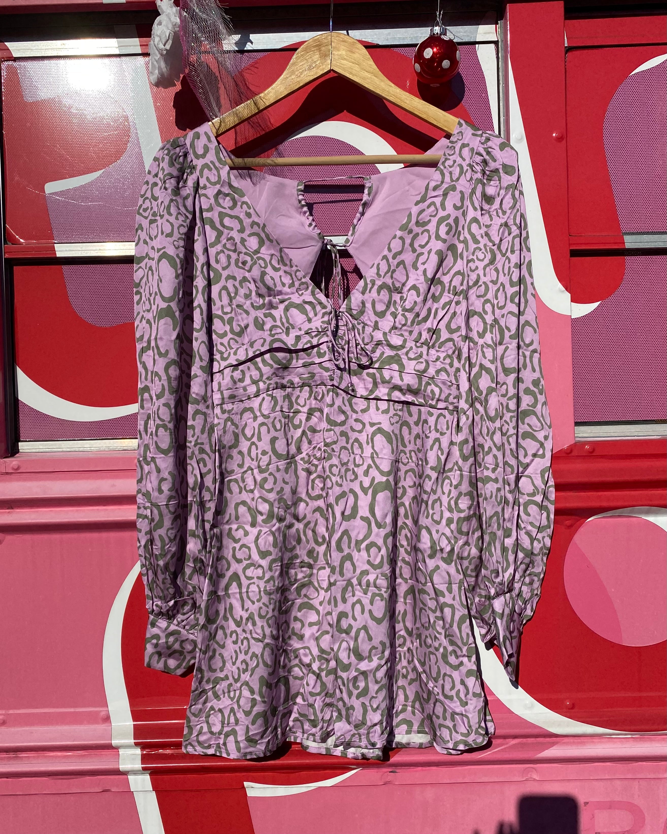 purple gray for love & lemons animal print bustier mini dress nwt, s