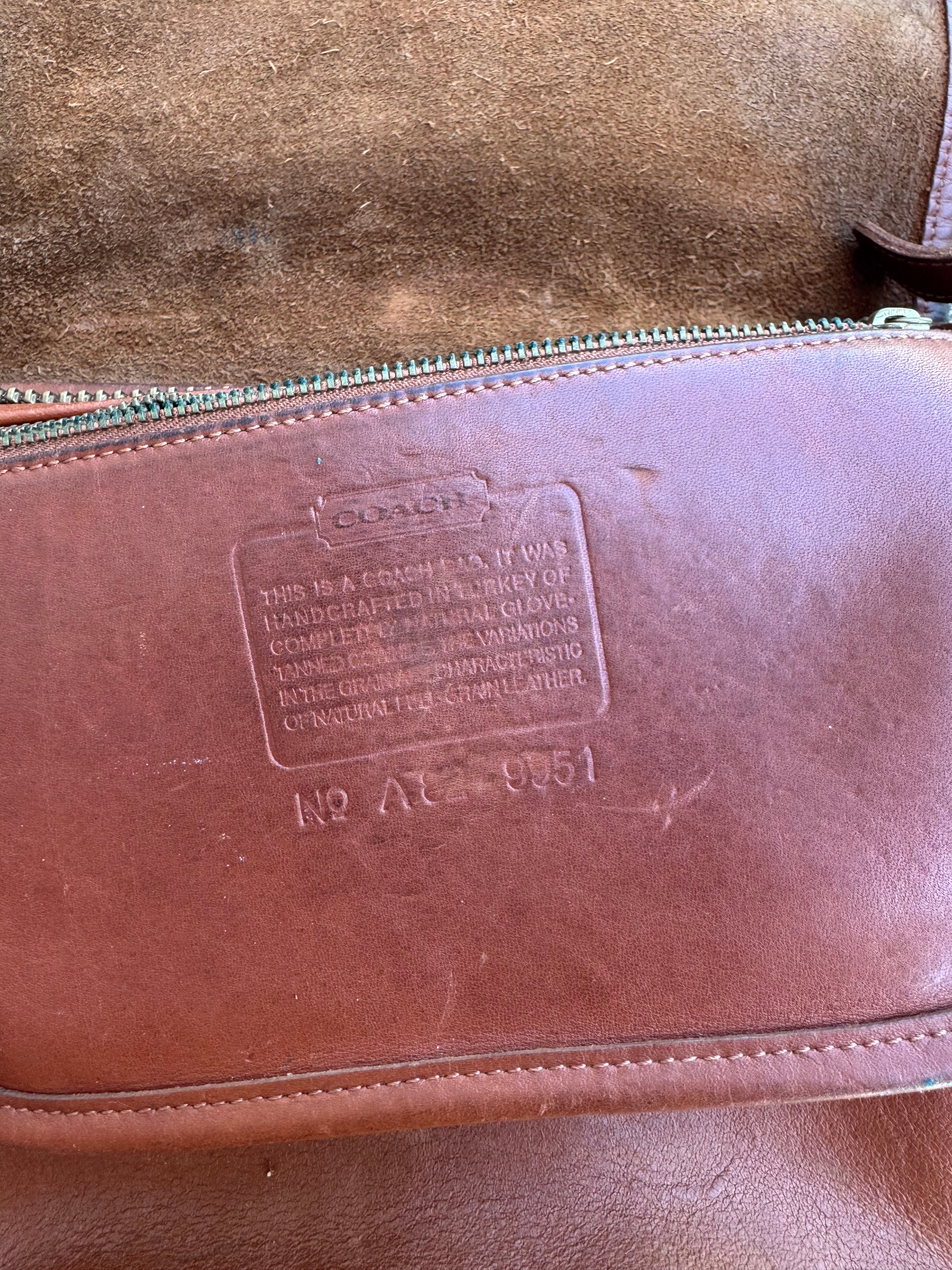 Brown Coach Vtg leather bag a82 9951