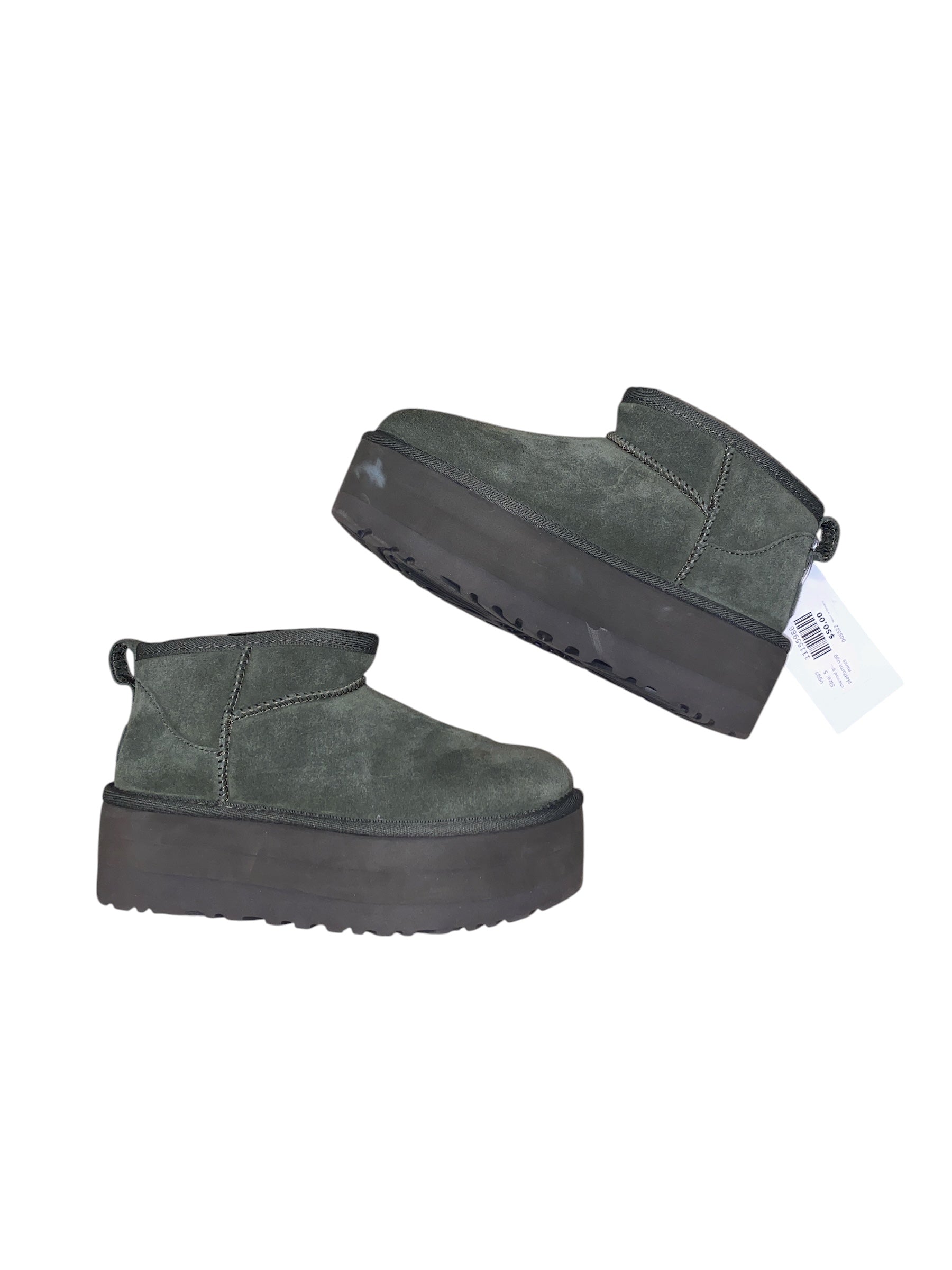 Dark green uggs platform ugg minis, 5