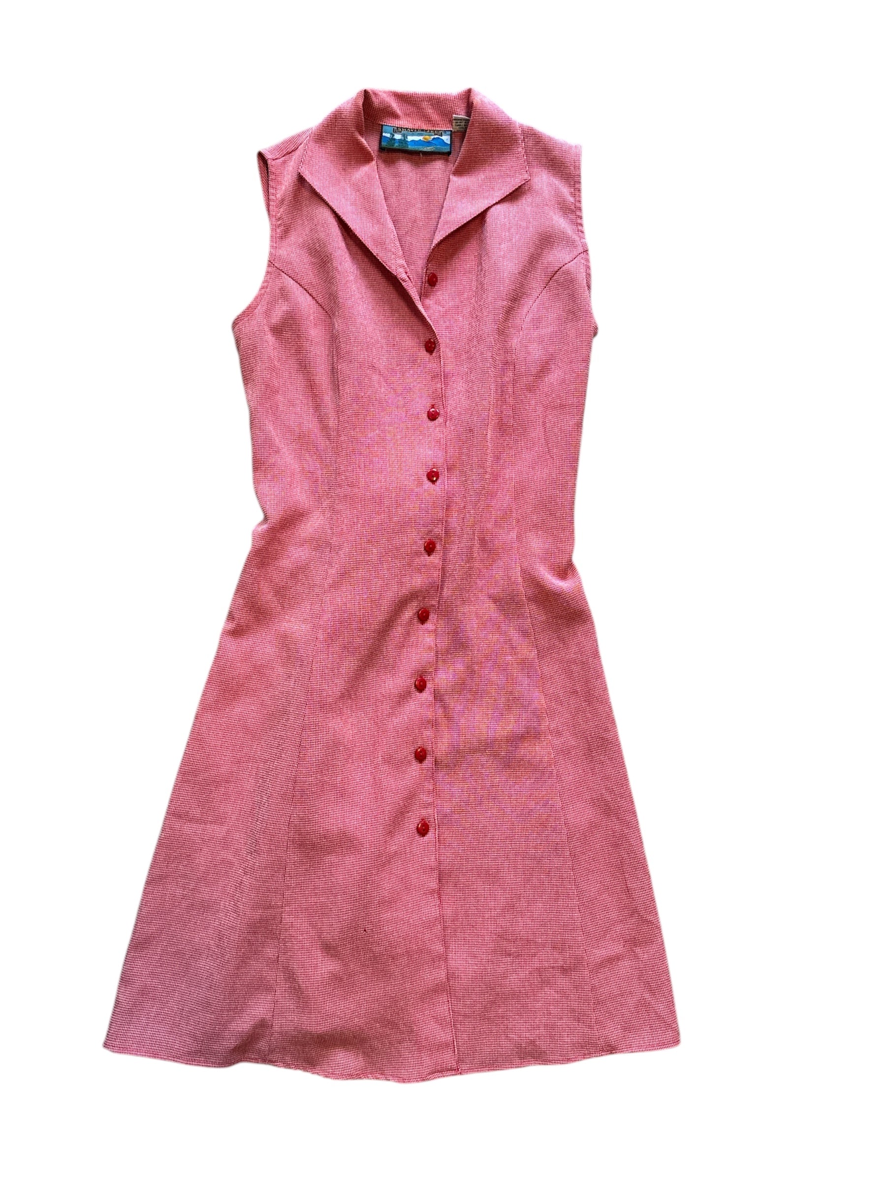 red shaver lake houndstooth collar dress, s
