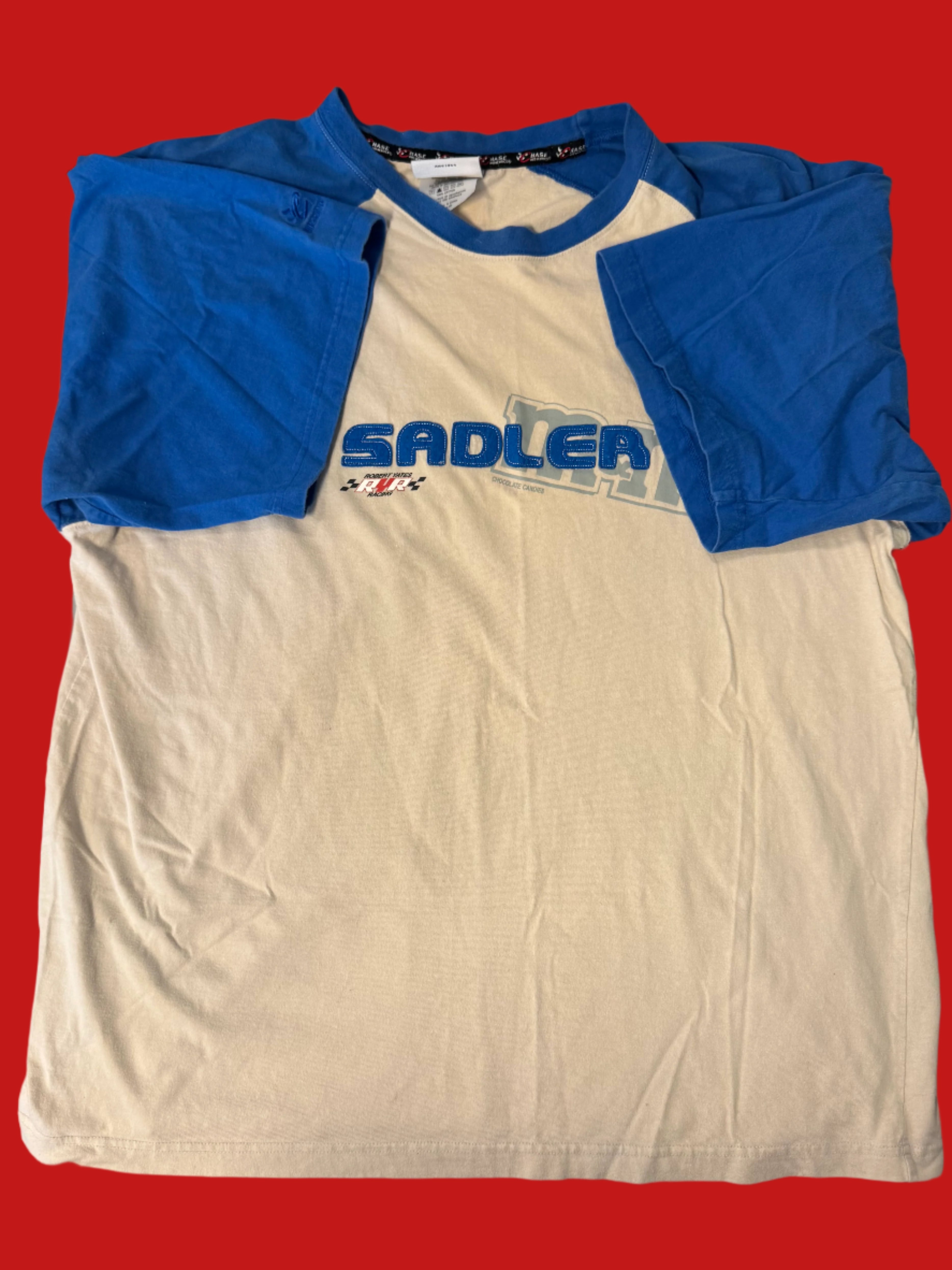 blue cream chase sadler raglan, xxl