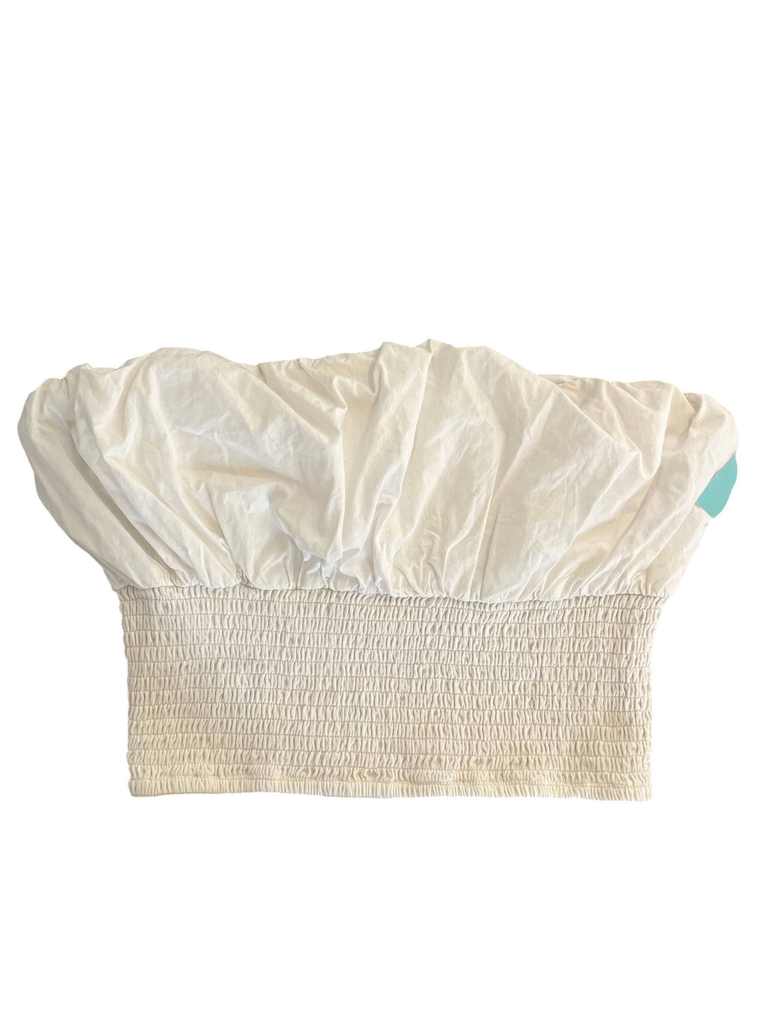 White Maeve Strapless smock top, S