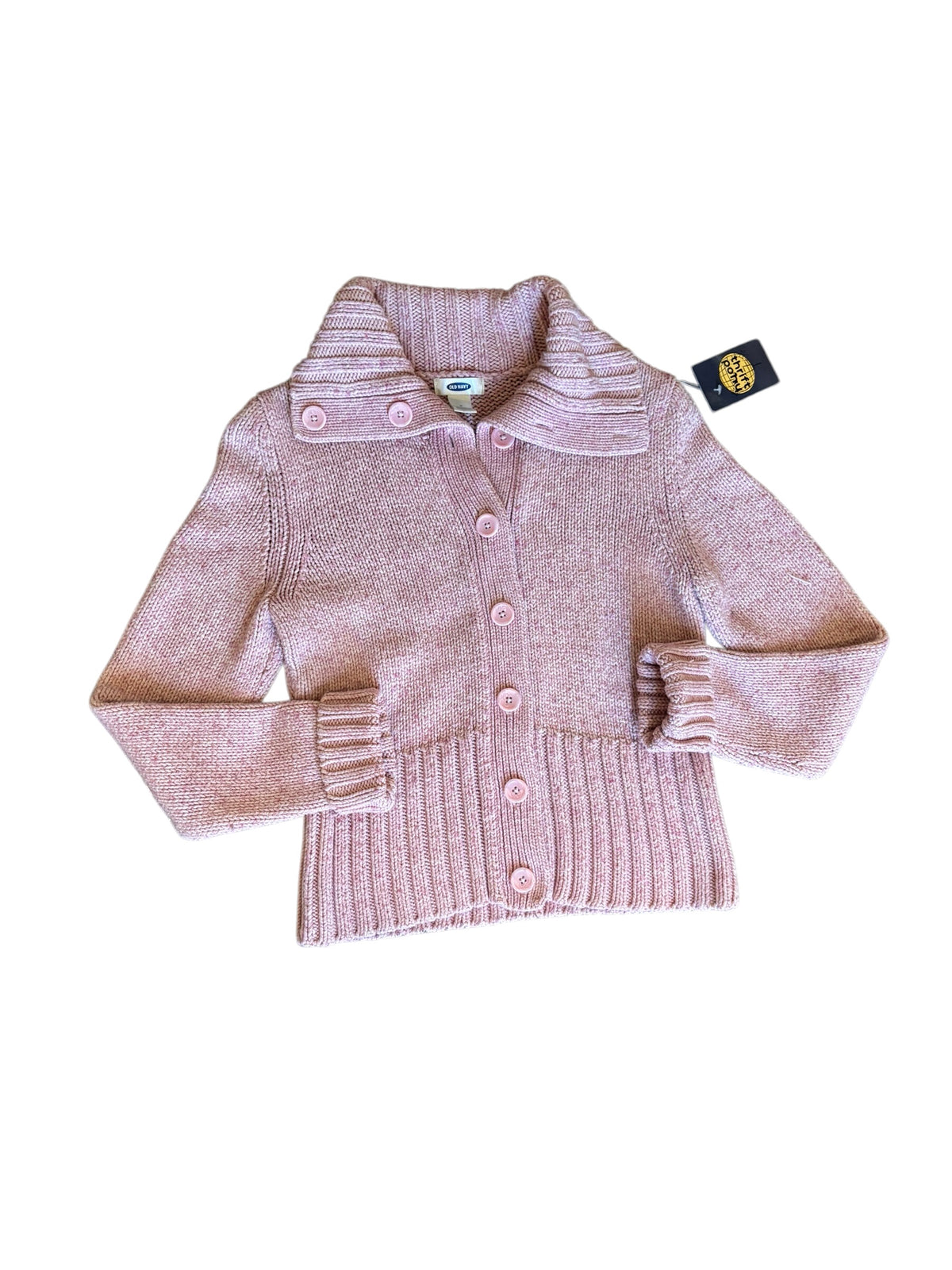 pink old navy cutie crochet sweater <3 buttons, m