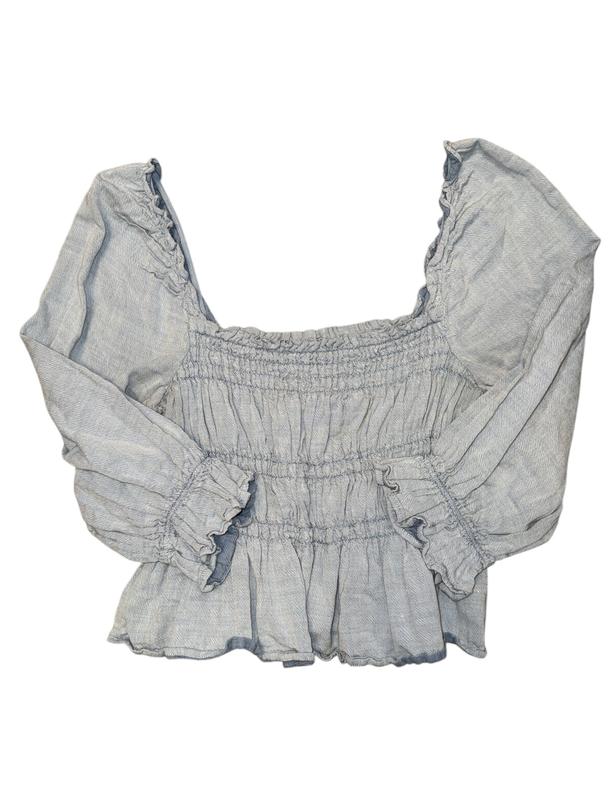 blue who what wear smocked top, xxl