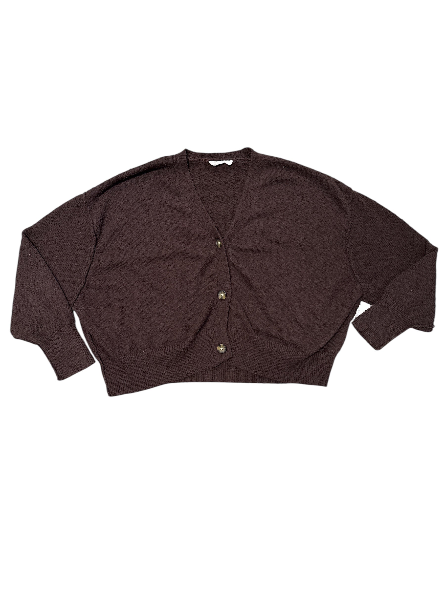 brown double zero cardigan, L