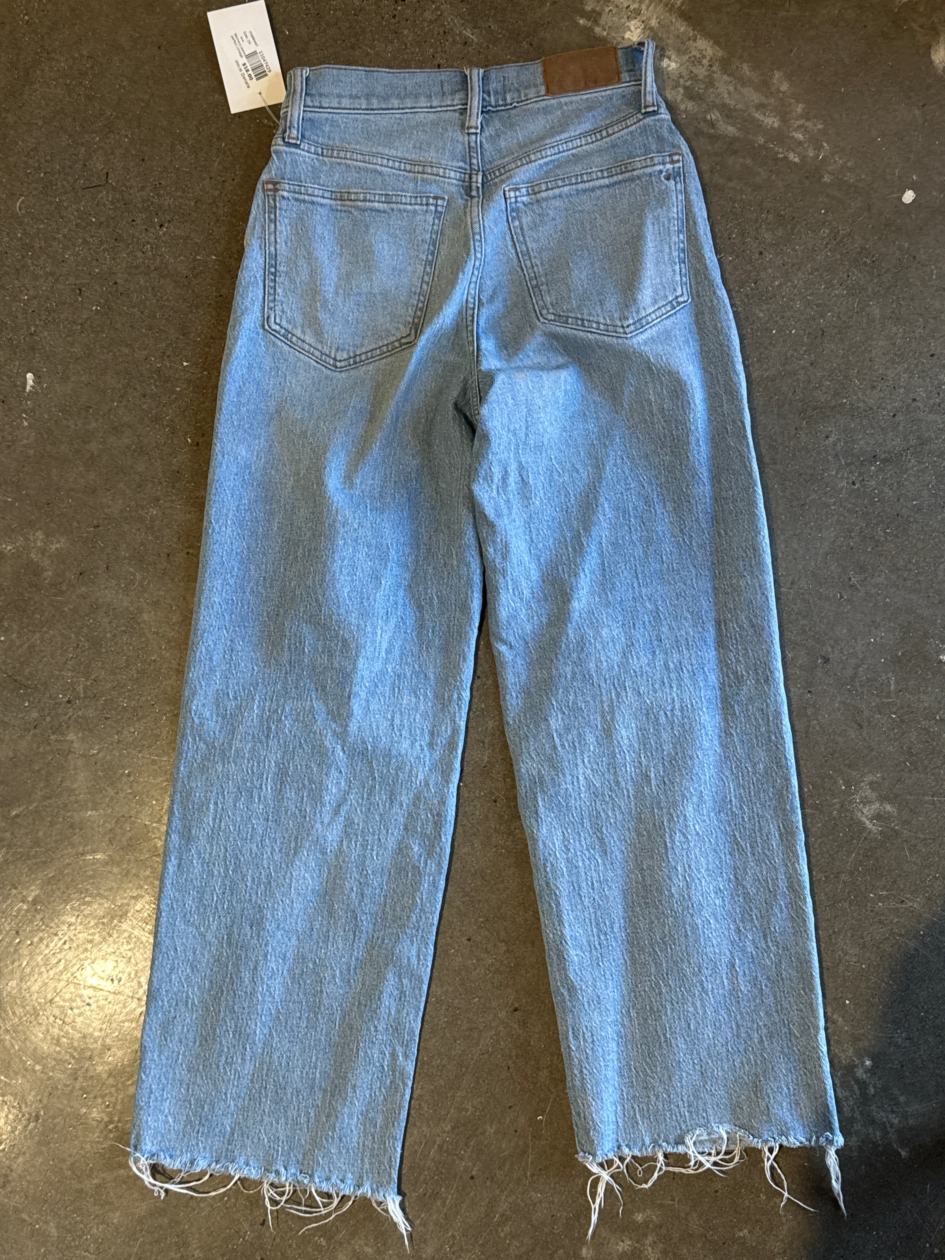 blue madewell Womens jeans- perfect vintage wide leg crop, 24