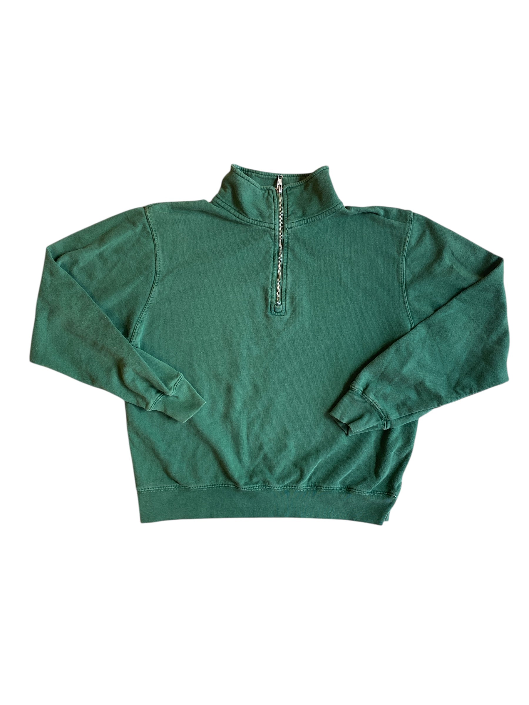 green john galt cropped 1/4 zip, s