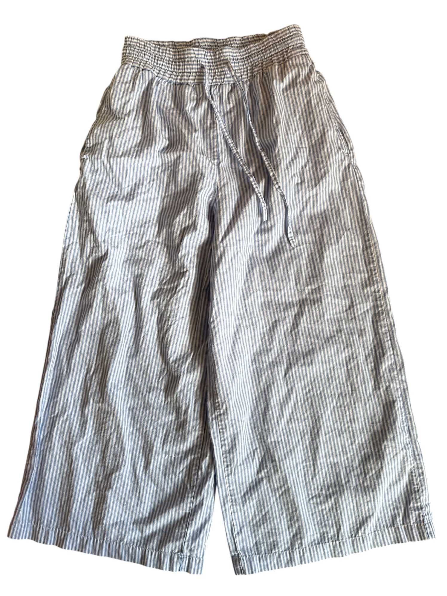 blue white vintage 55 striped pants, s