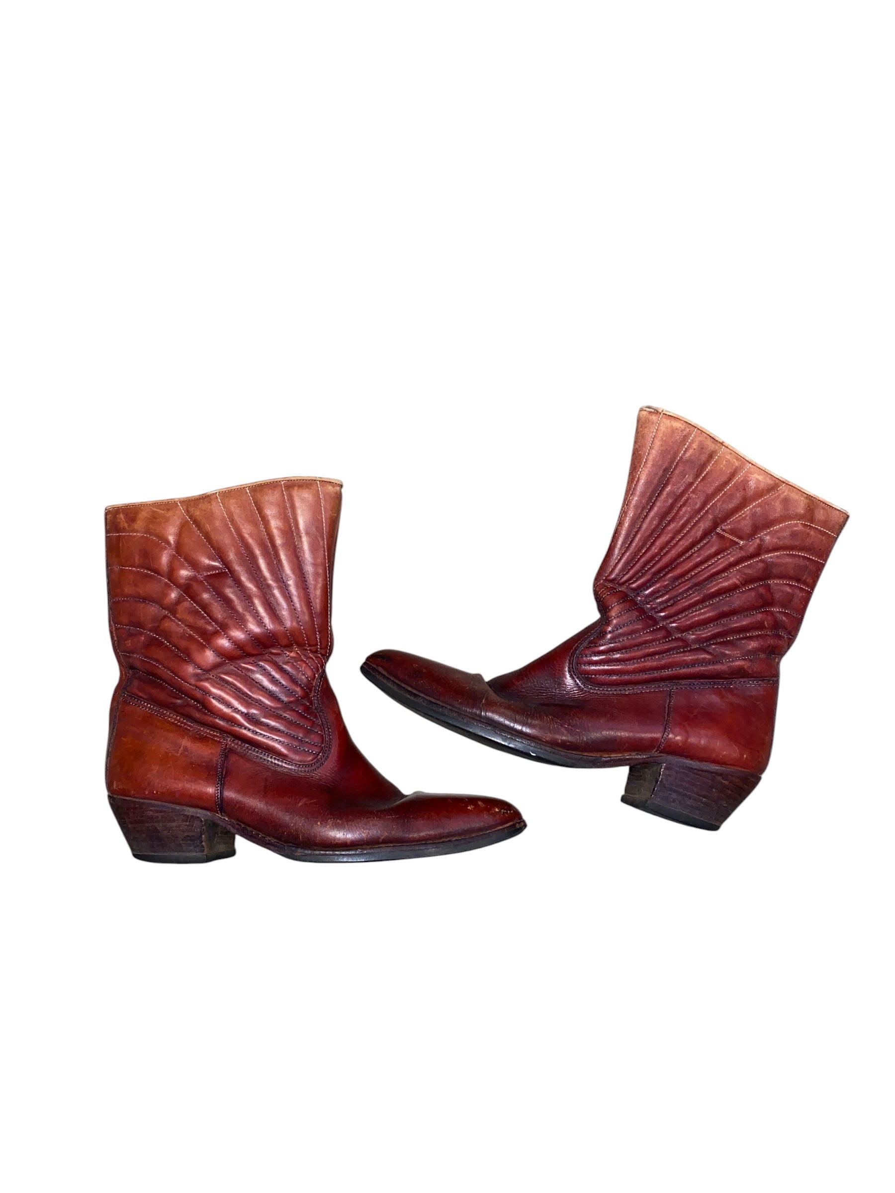 brown neolite vtg cowboy boots, 12