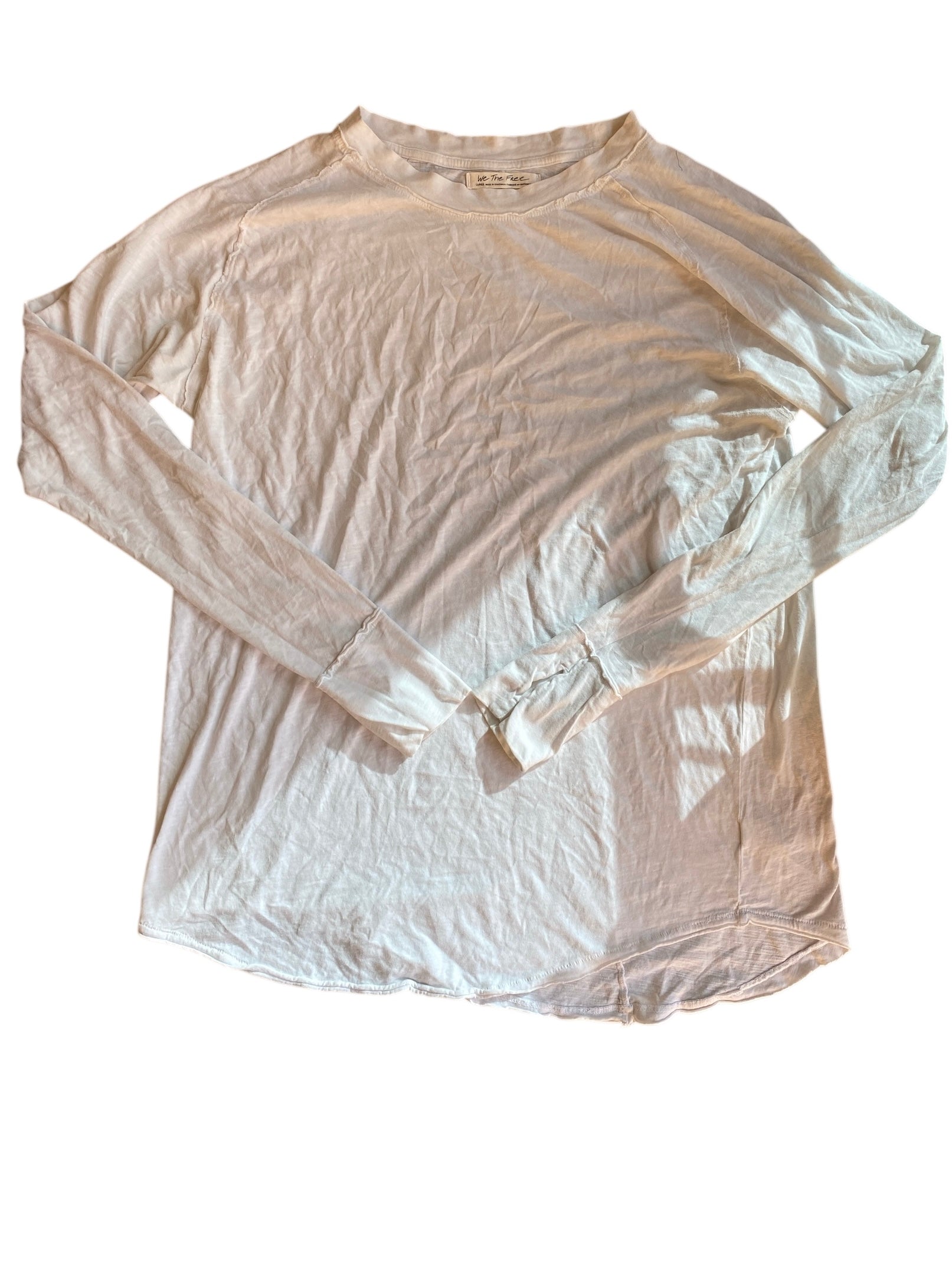 white free people ls top, L