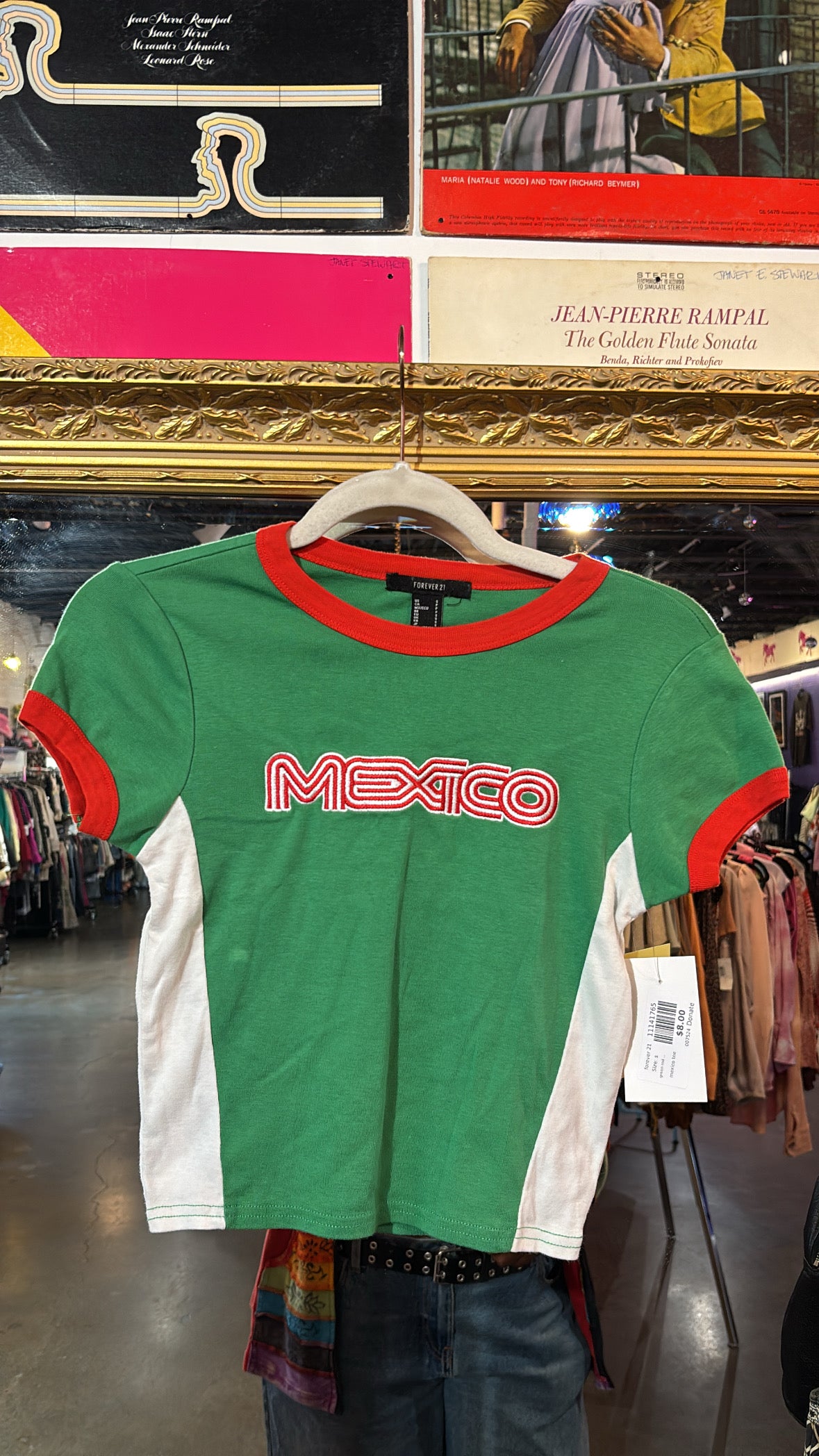 green red white forever 21 mexico tee, s