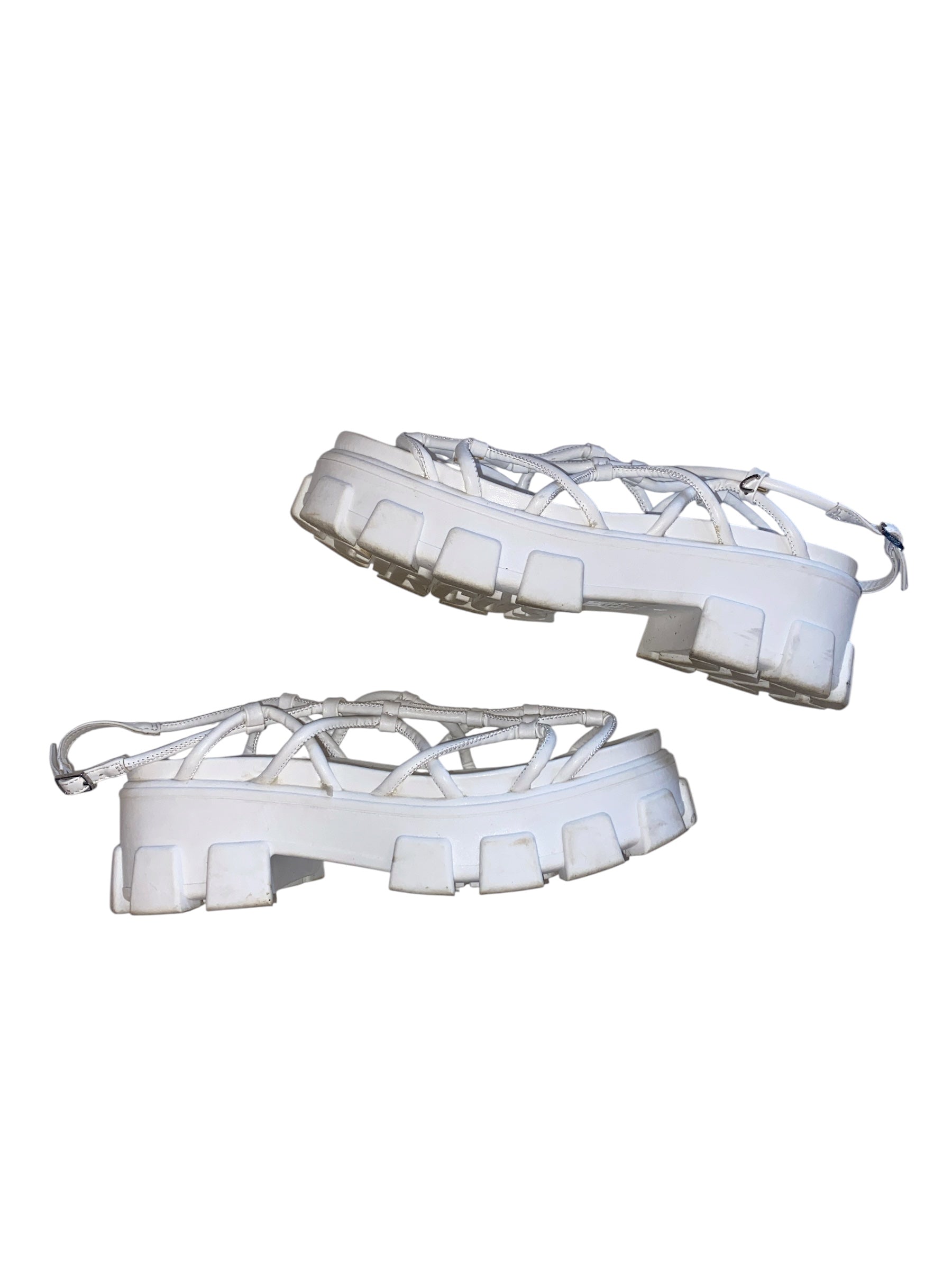 white Circus ny chunky lace up sandal, 8.5