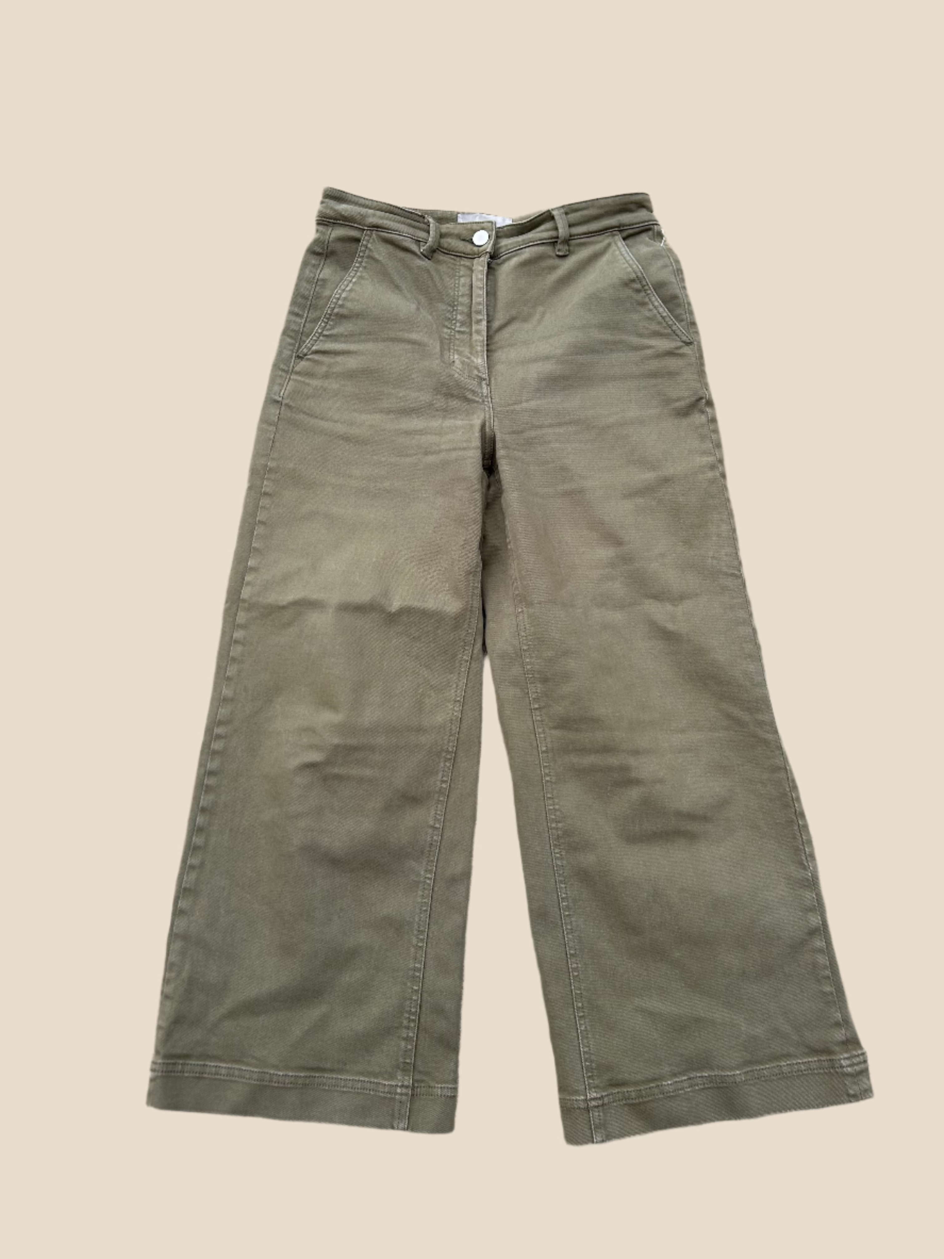 Olive Everlane Wide leg pants, 6