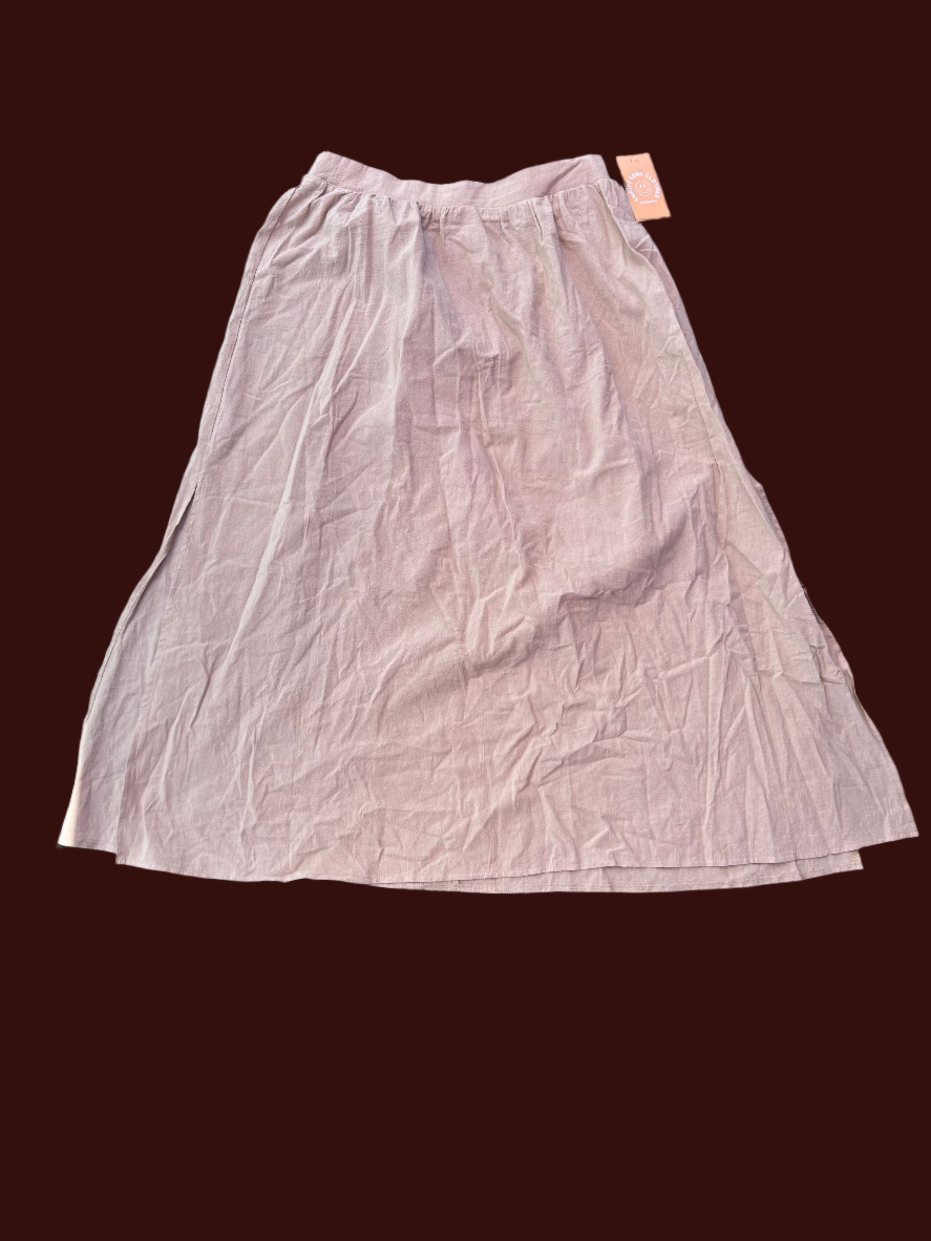 tan part of set linen skirt, large