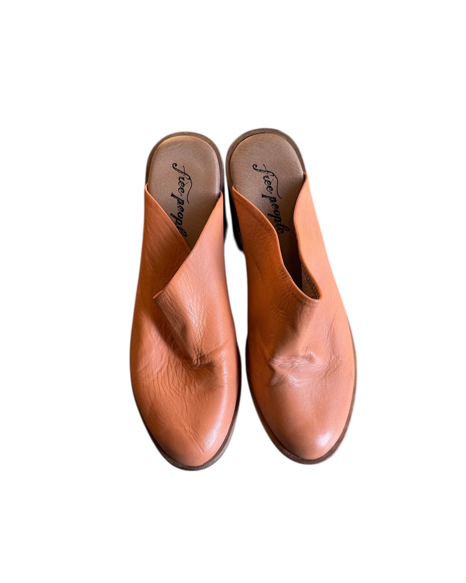 orange free people clogs, 40