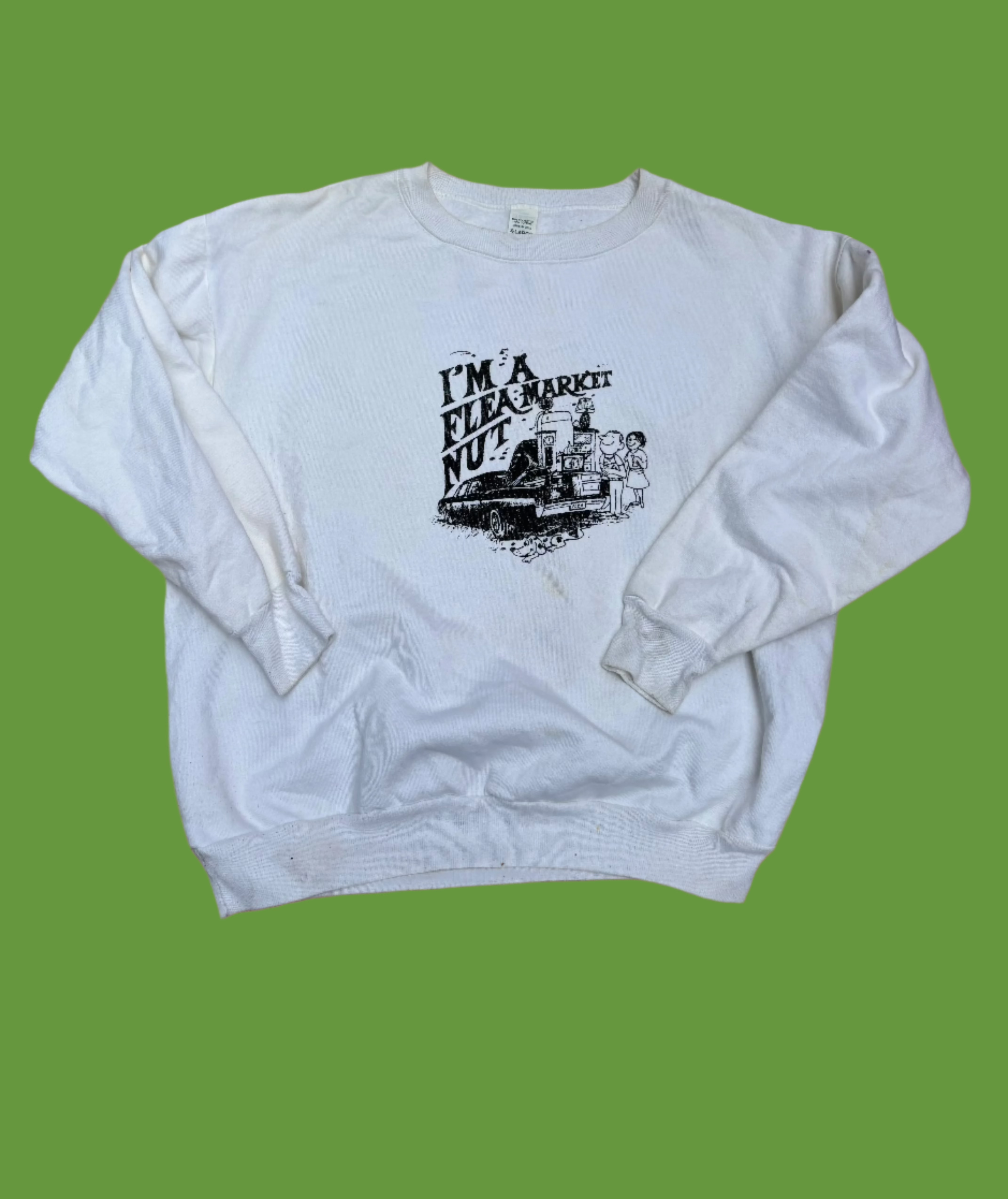White Flea market nut crew vtg, XL