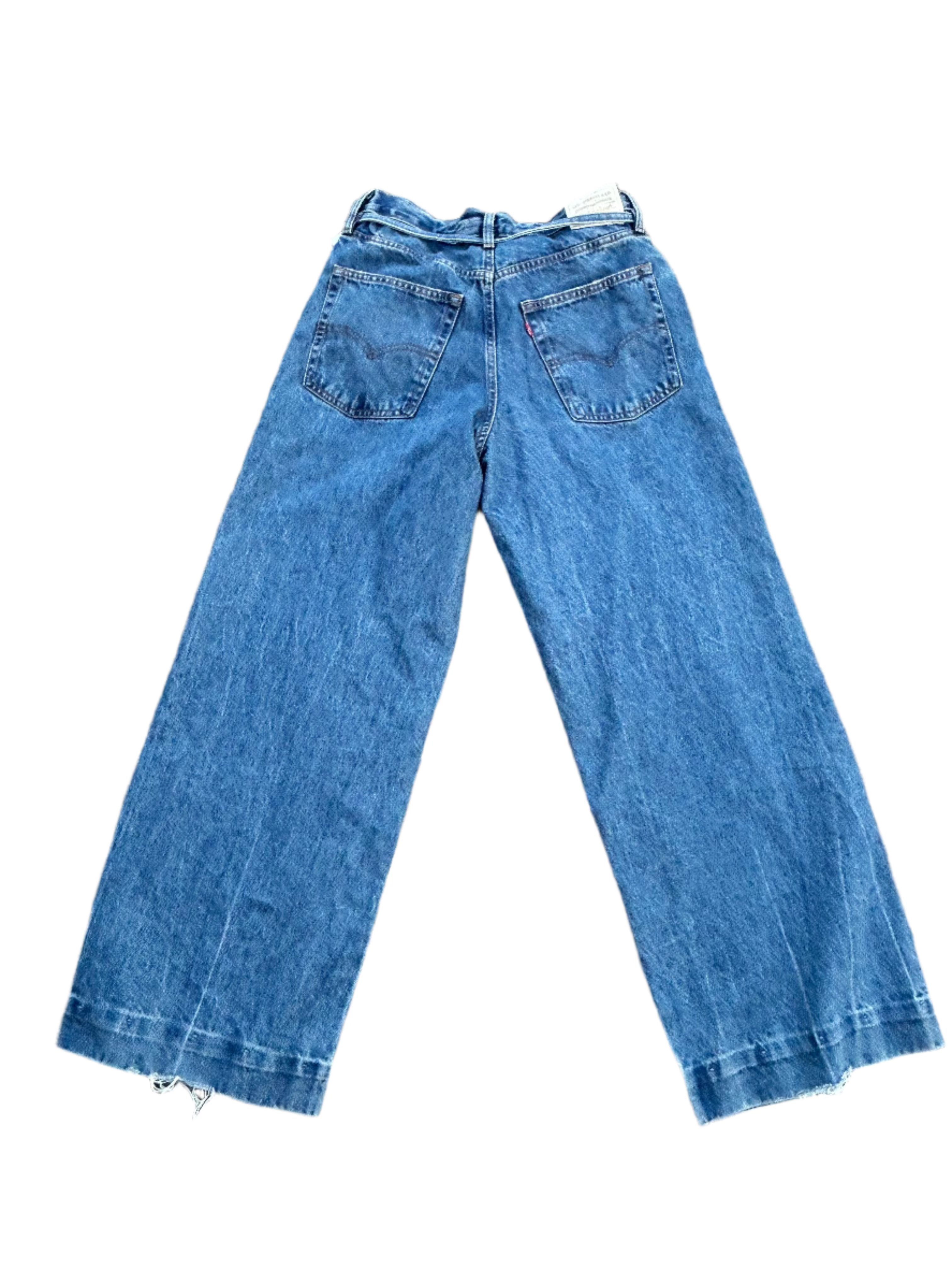 Blue levi’s Wide leg tie jeans, Xl