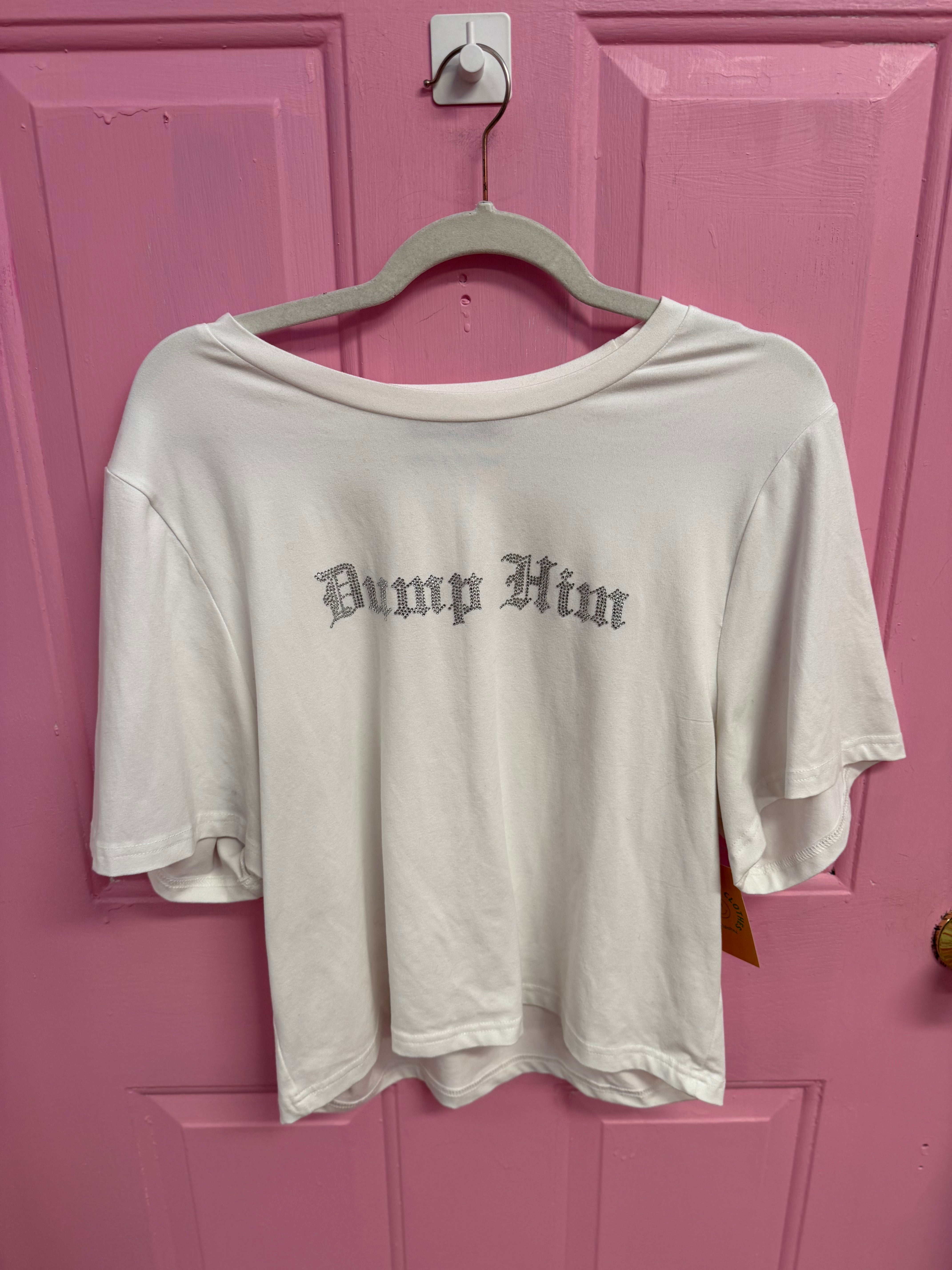 white cider dump him tee, 2xl
