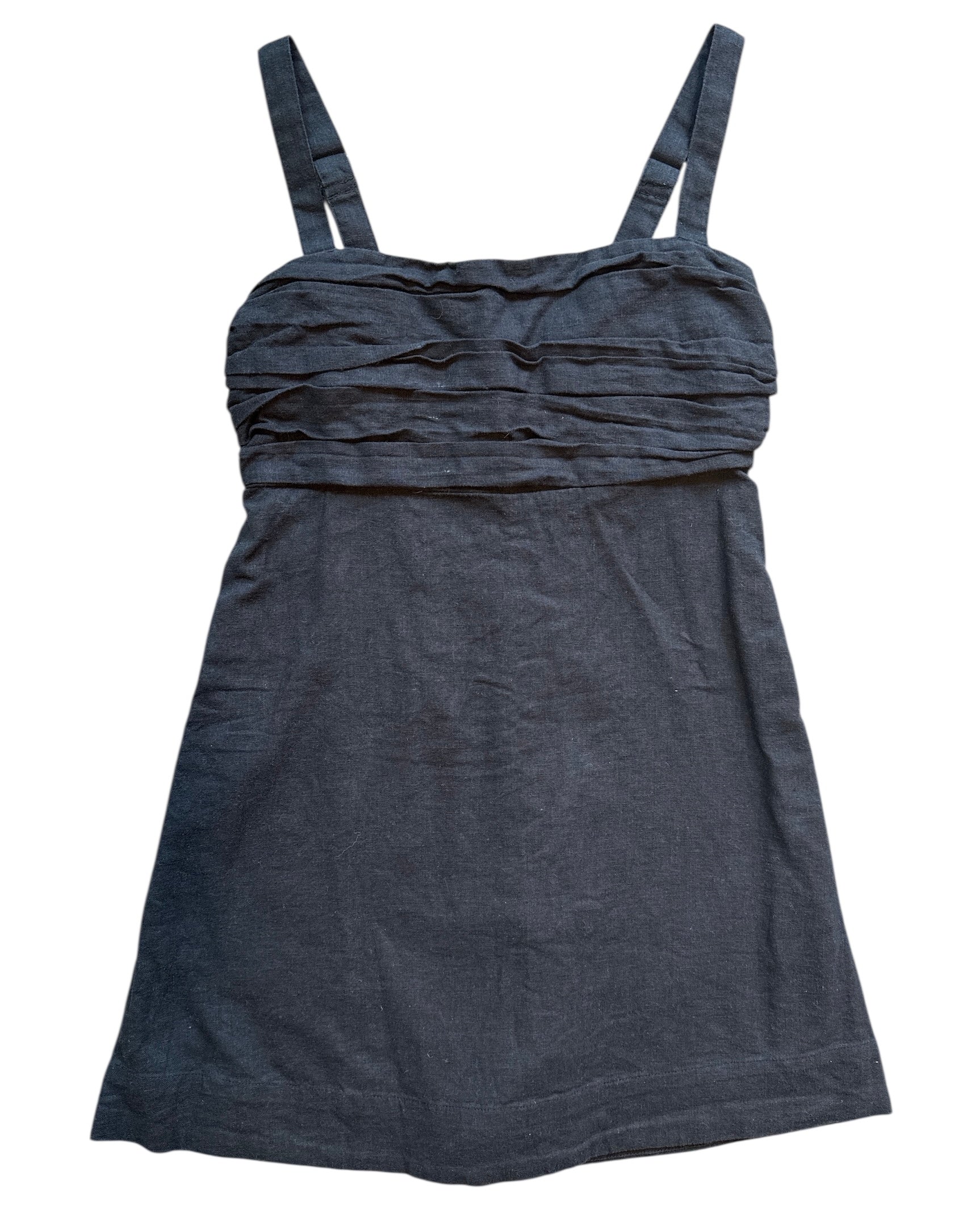 black abercrombie pleated chest dress, m