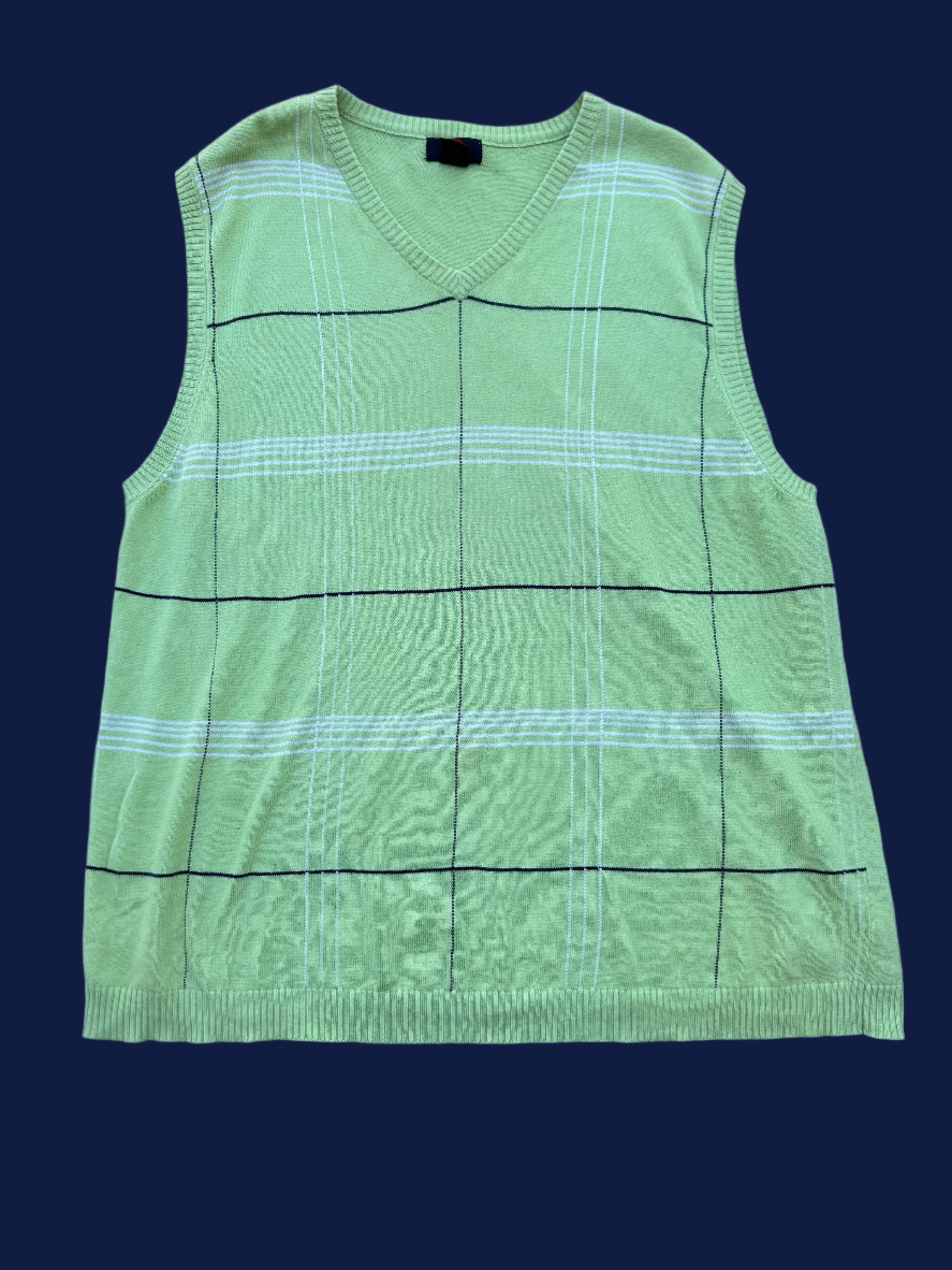 green jink sweater vest, xl