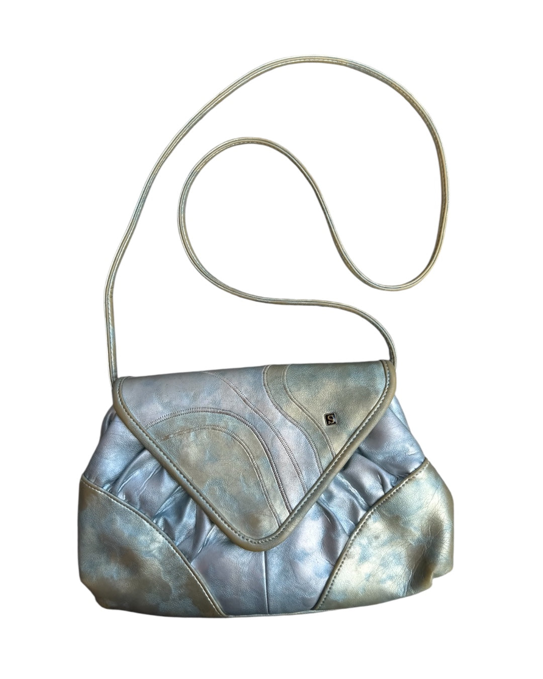 silver gold vtg metallic crossbody