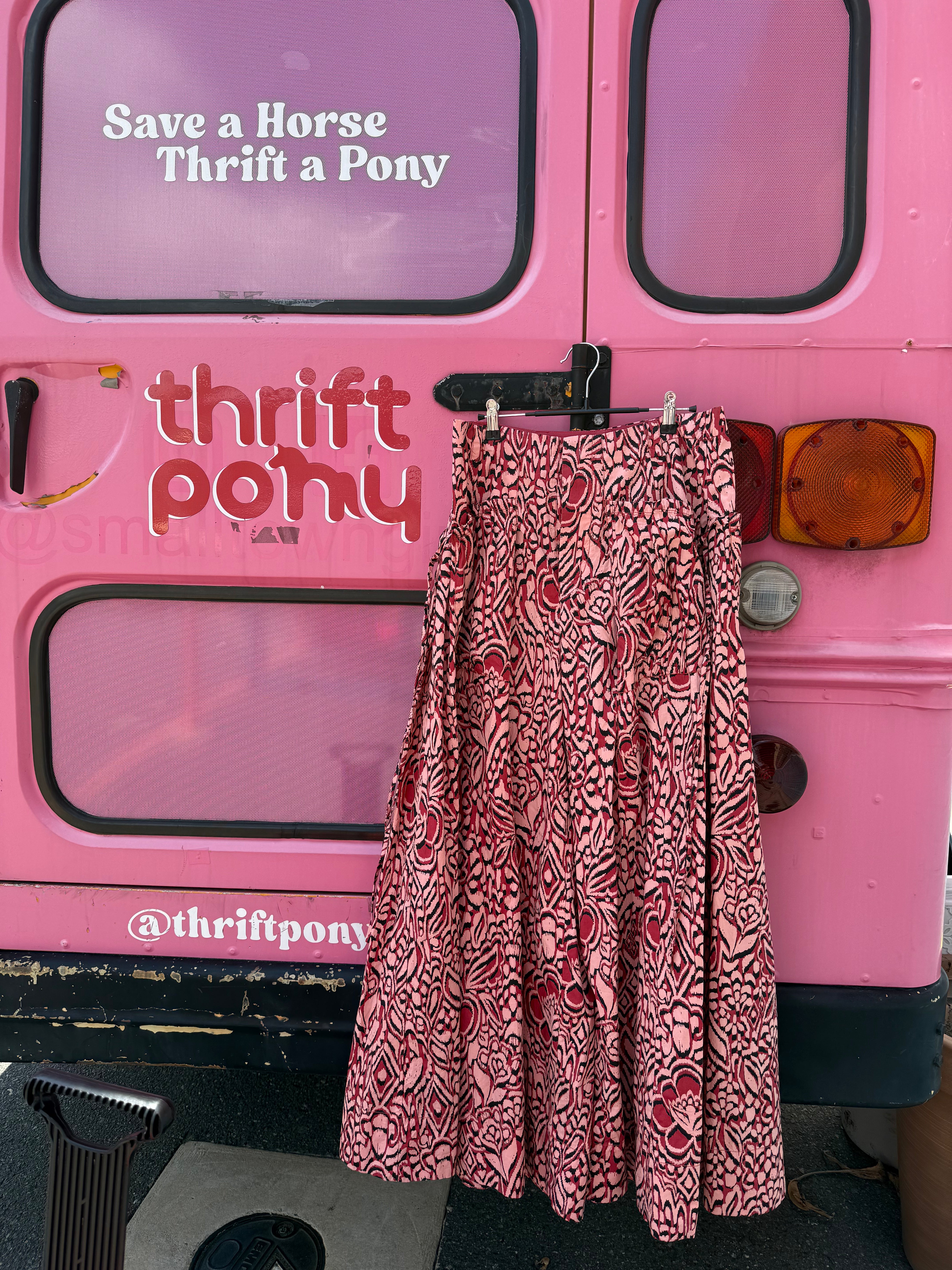 pink red free people super wide leg patterned pants, 8