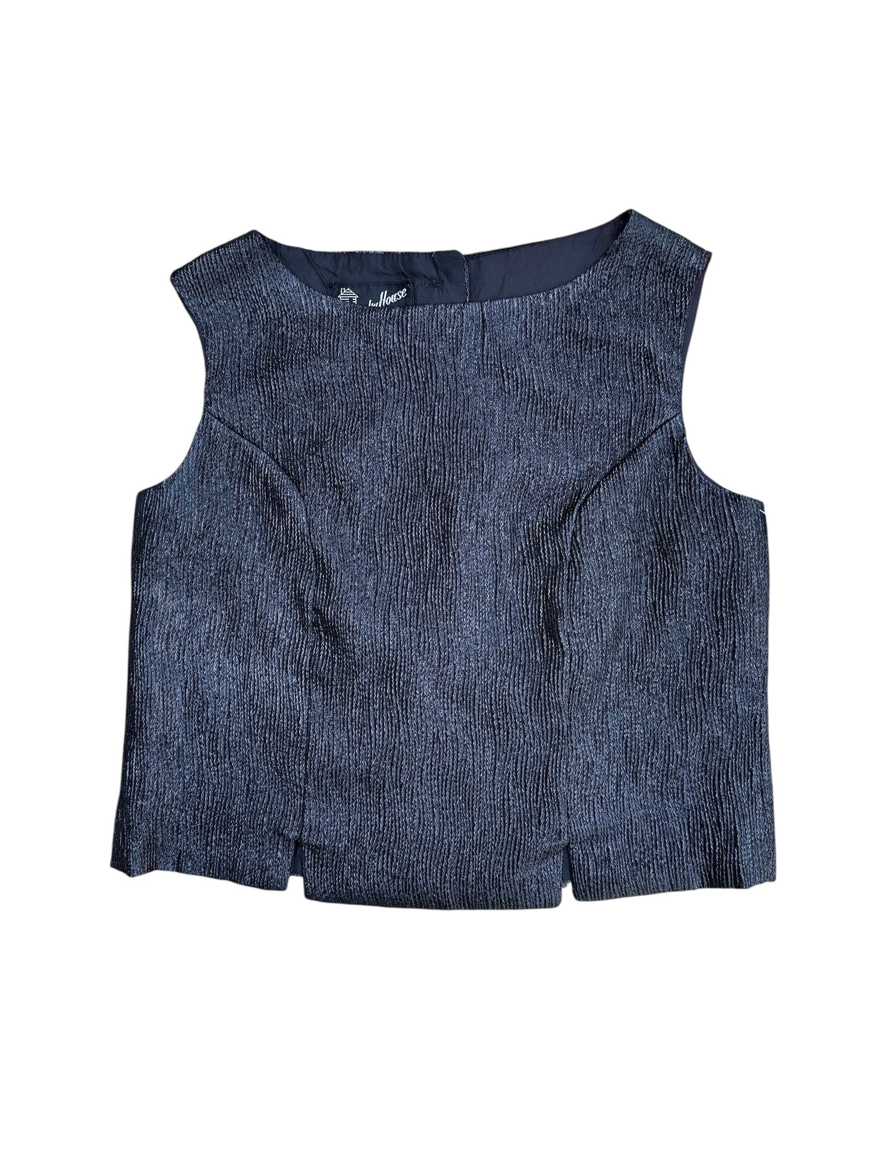 black specialty house shimmery top, m
