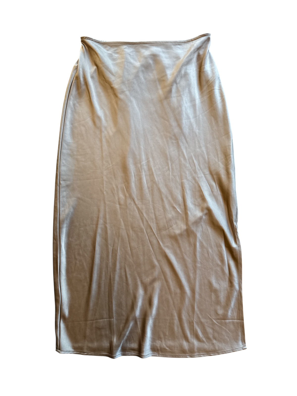beige Old navy satin slip skirt, m