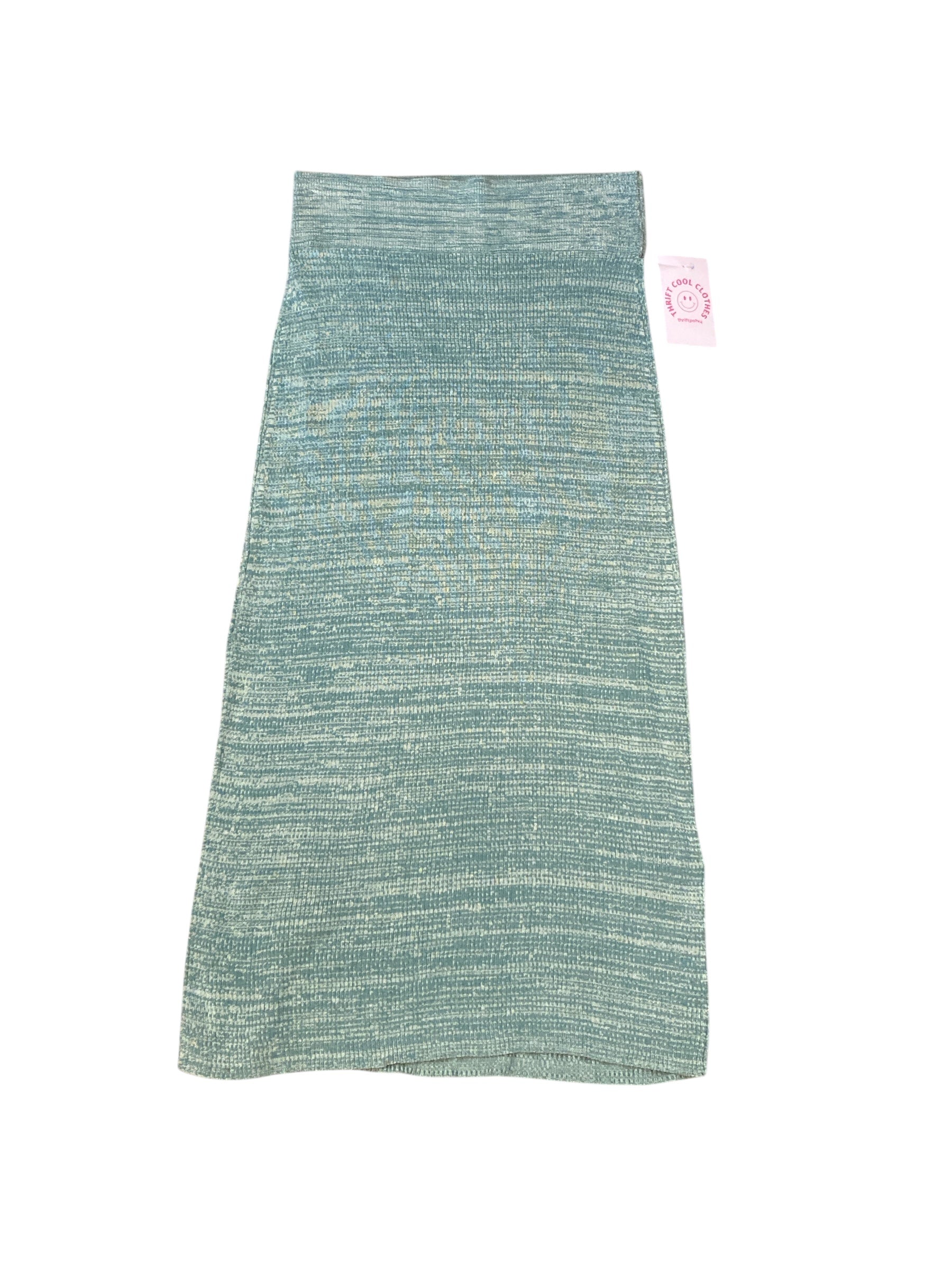 mint free people knit midi skirt, xs