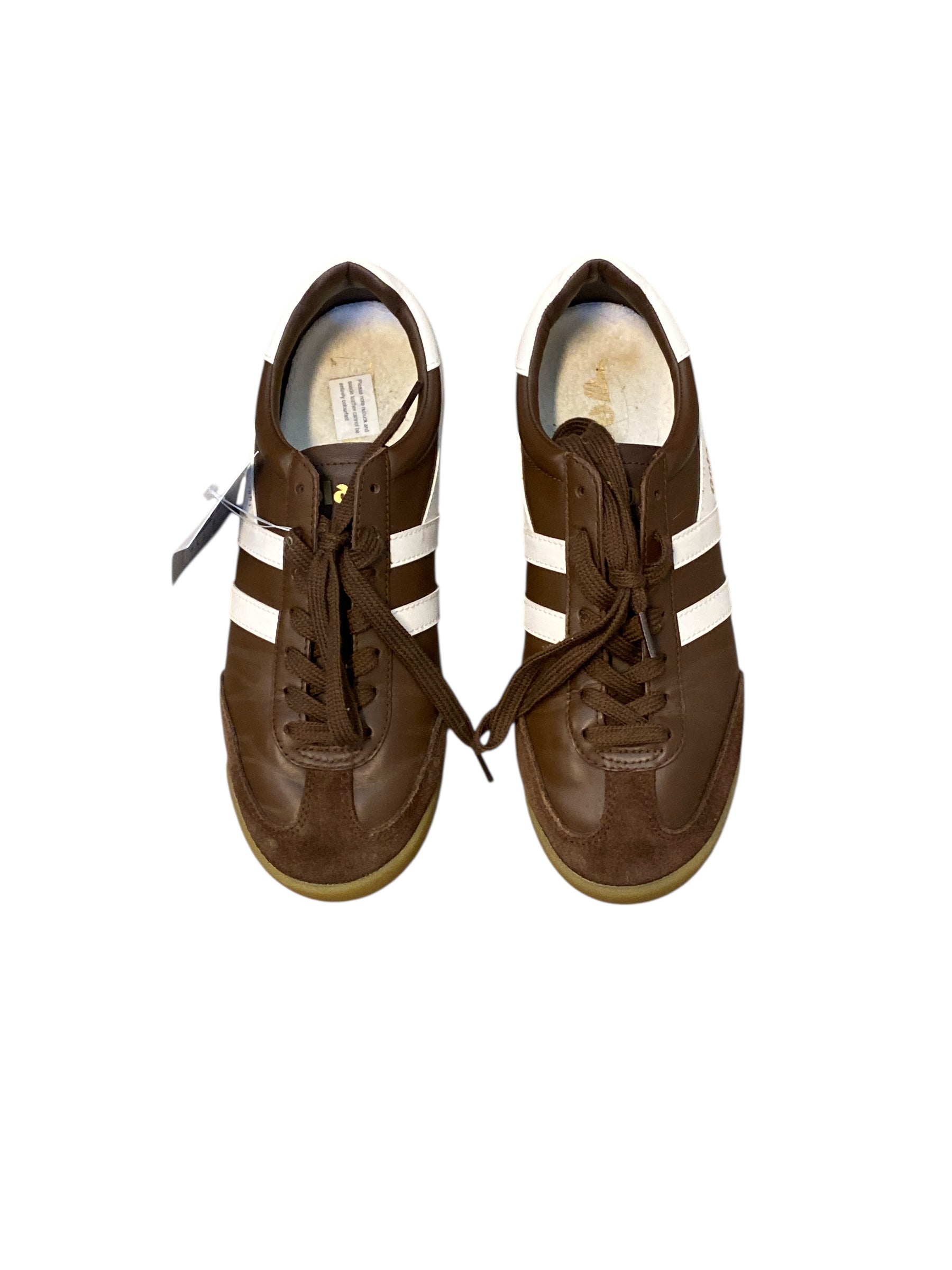 brown white gola sneakers, 9 womens