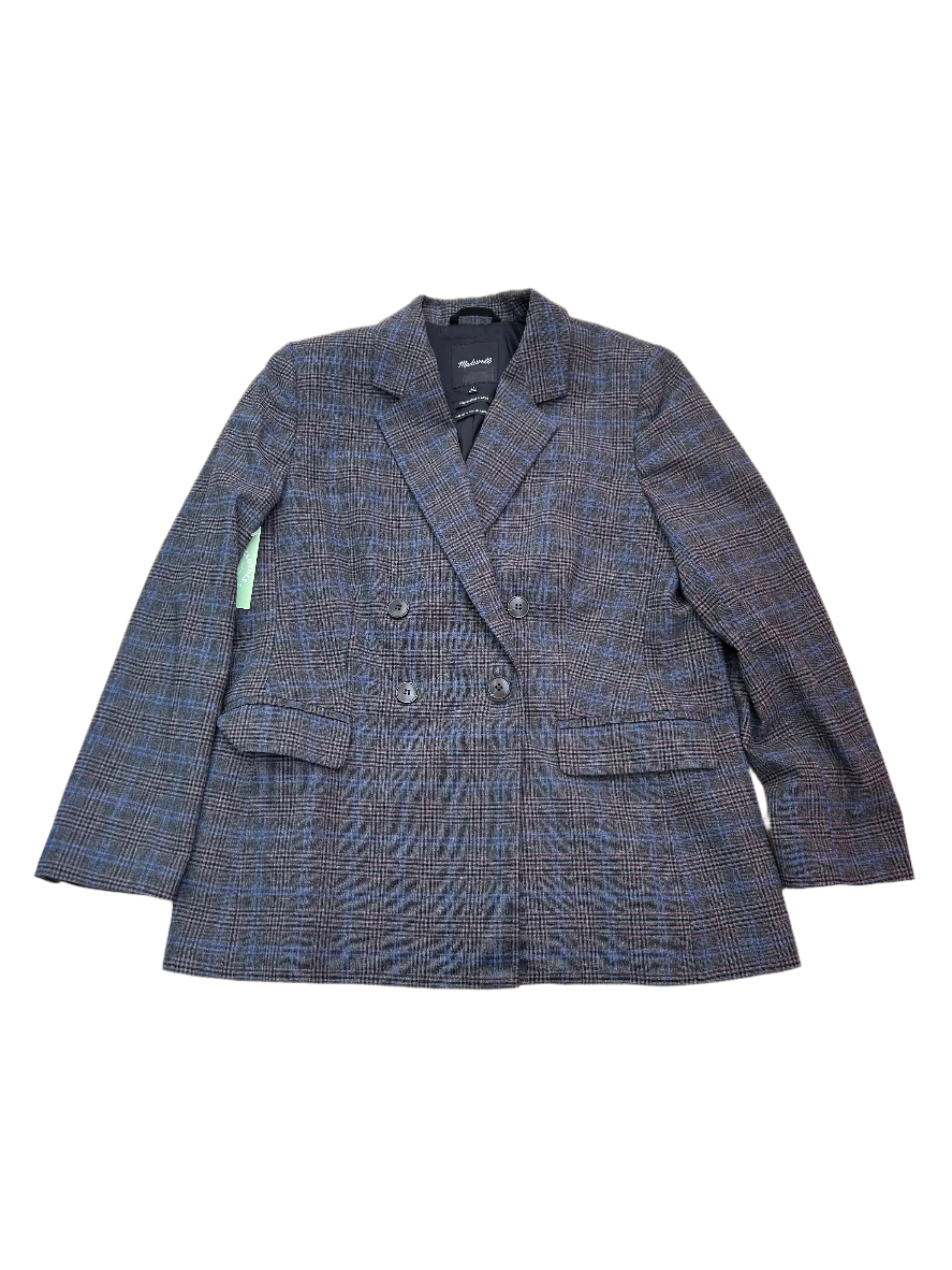 grey purple madewell 52% wool blazer, 16