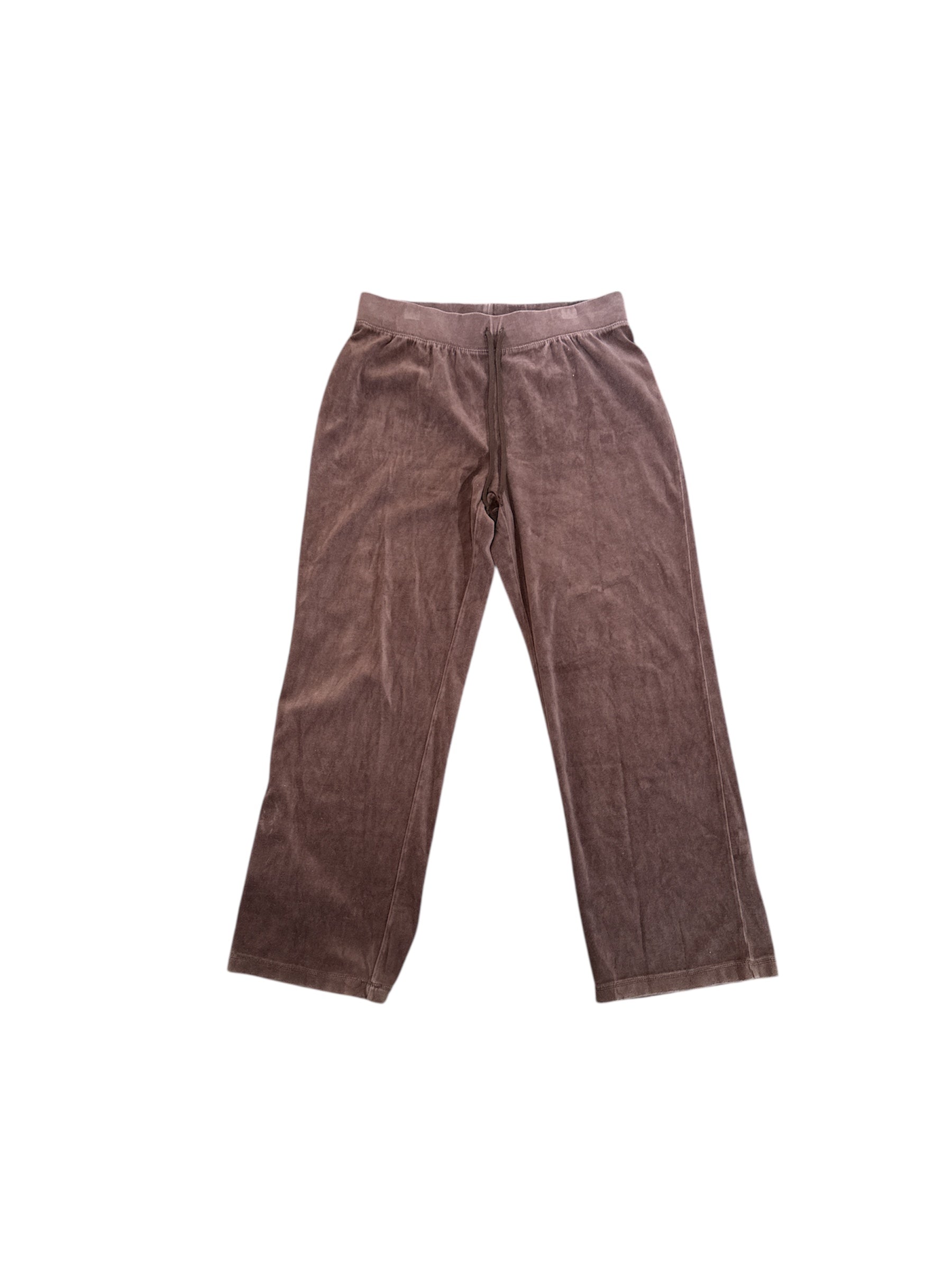 brown kim rogers velour joggers, m