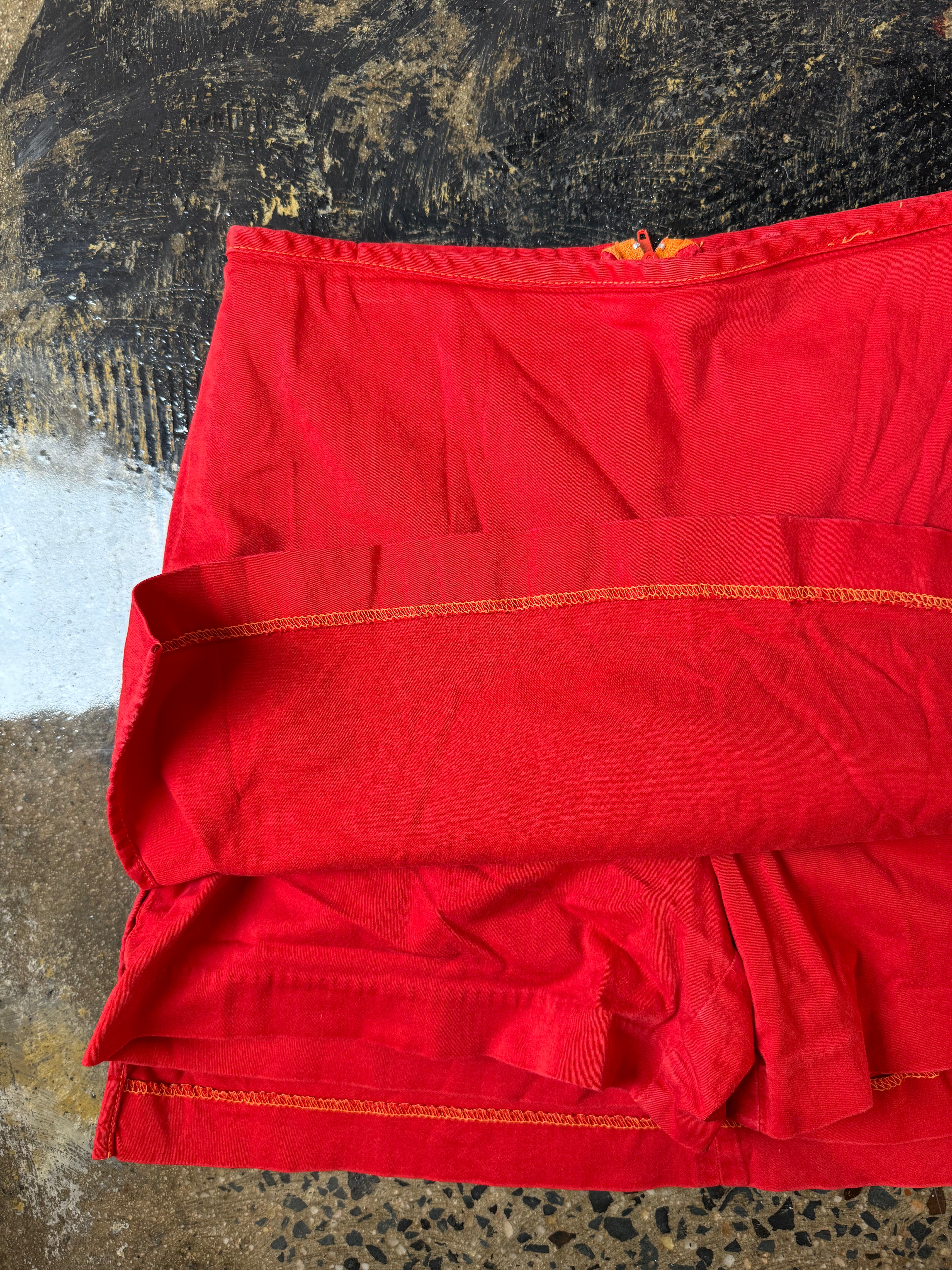 red Abercrombie skort, 6