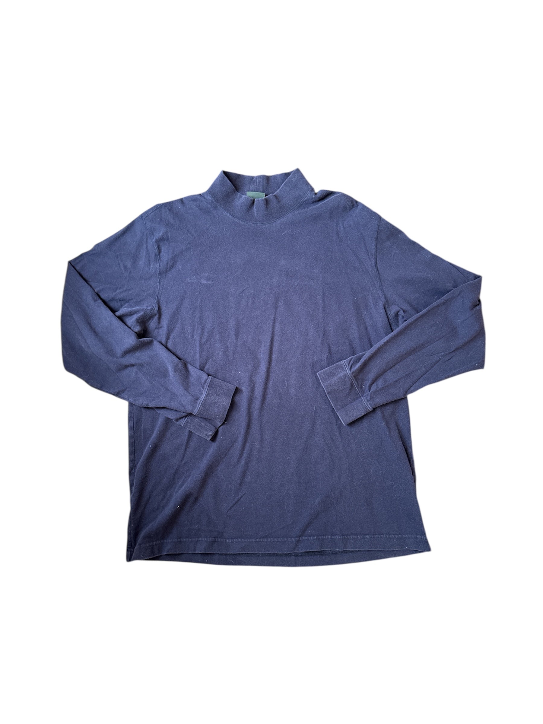 navy eddie bauer turtleneck, L