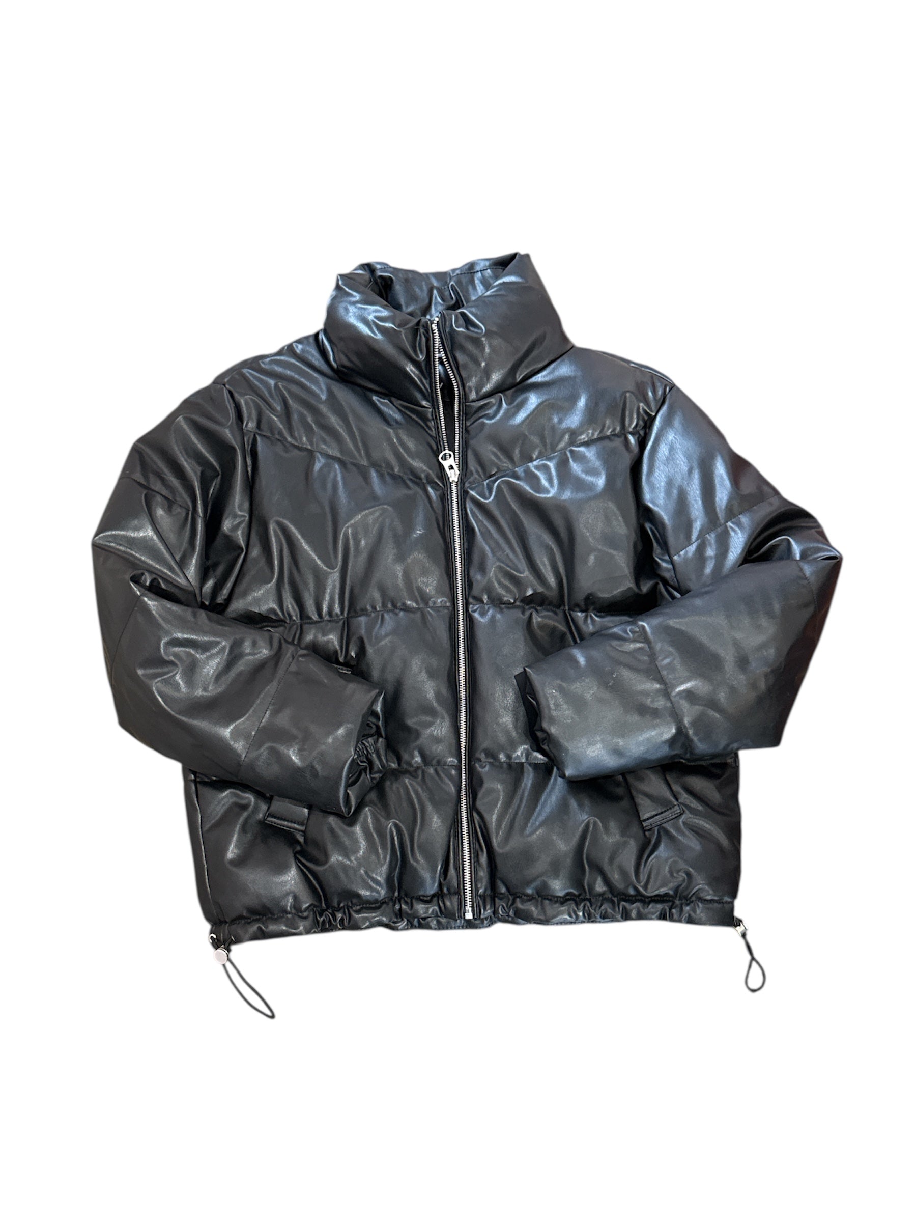 black hm puffer coat, s