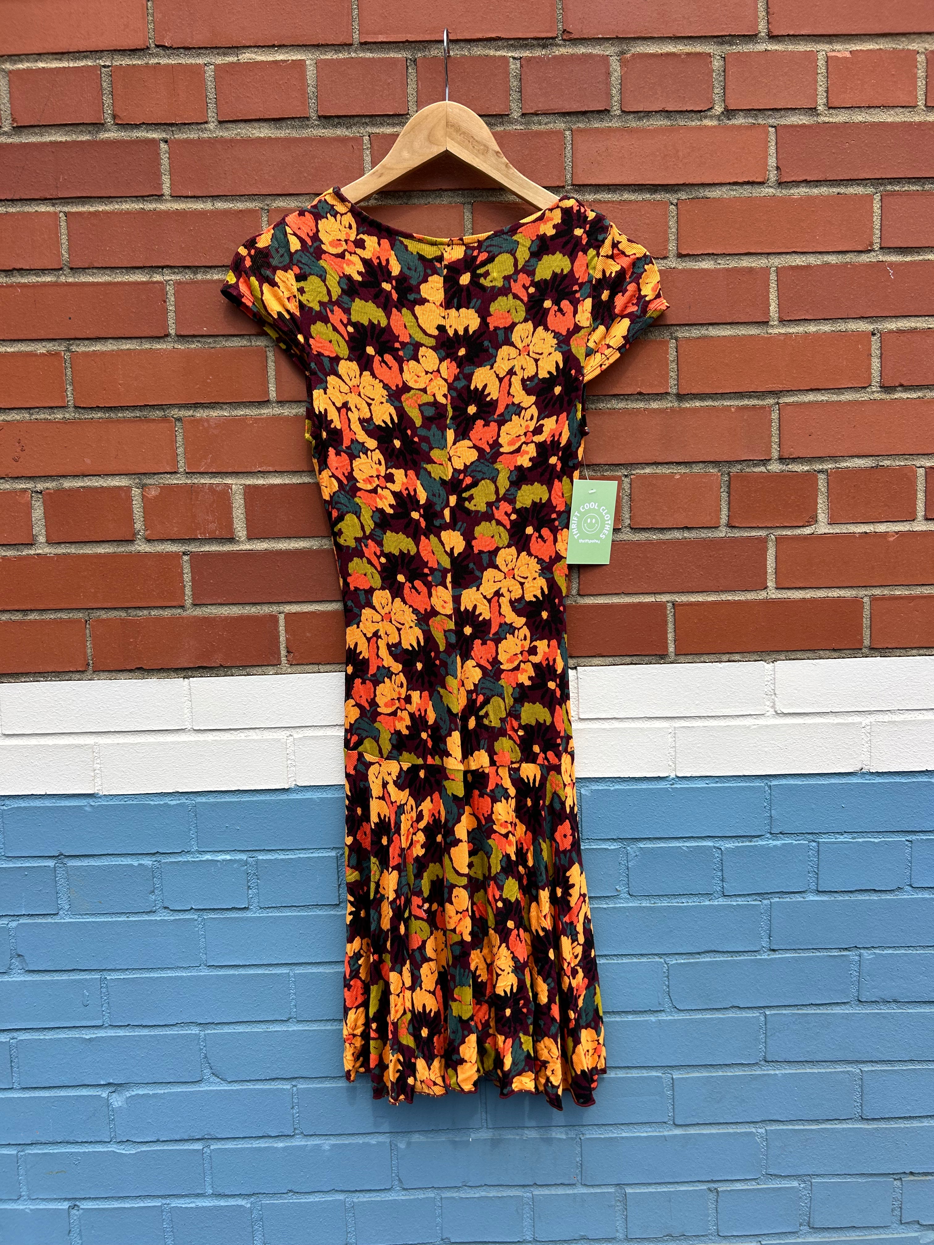 multi free people nwt floral dress, s